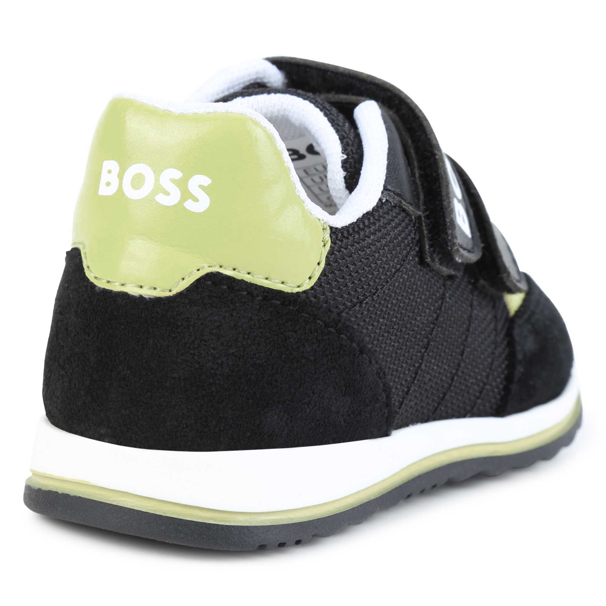 Baskets en cuir à scratchs BOSS pour GARCON