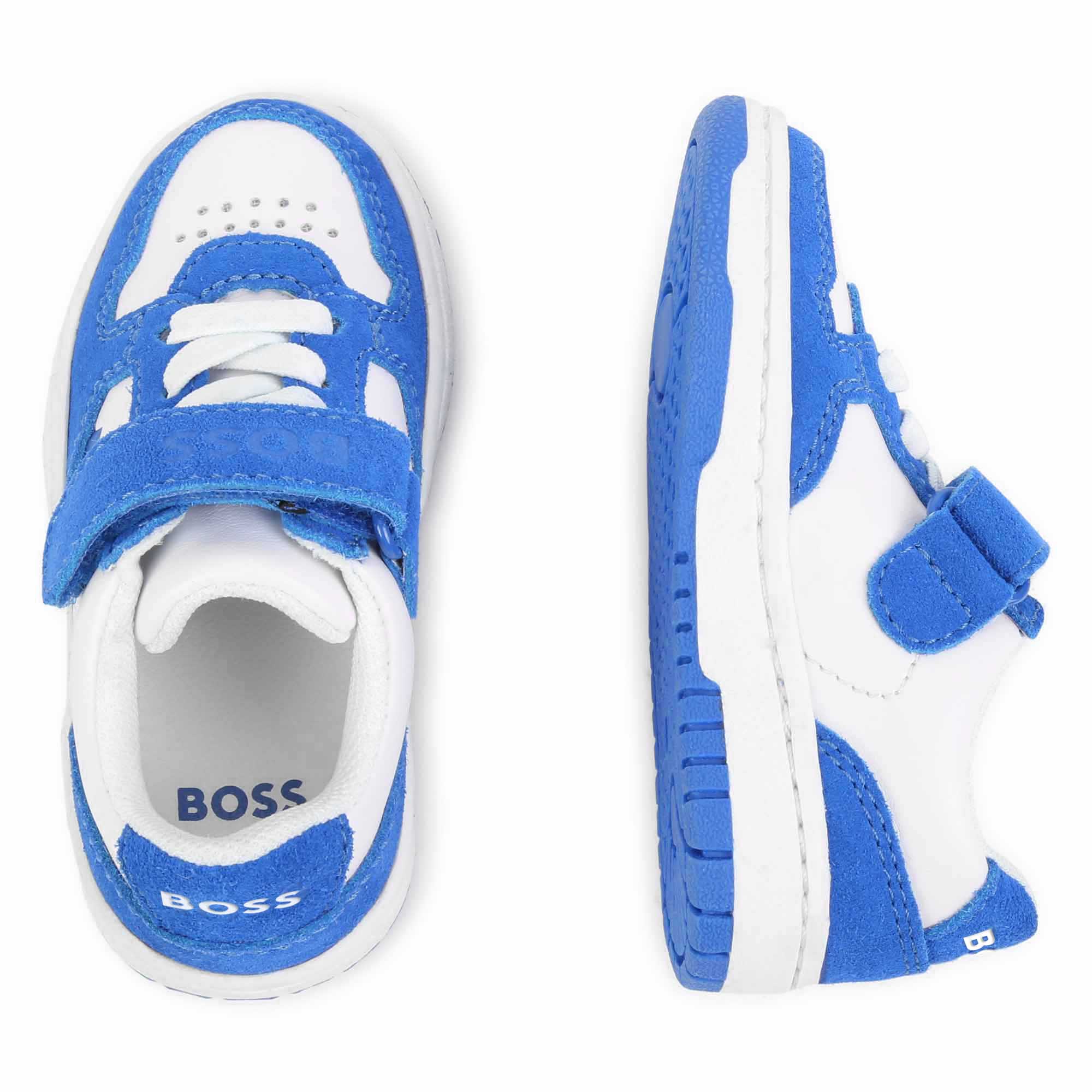 Leather lace-up trainers BOSS for BOY