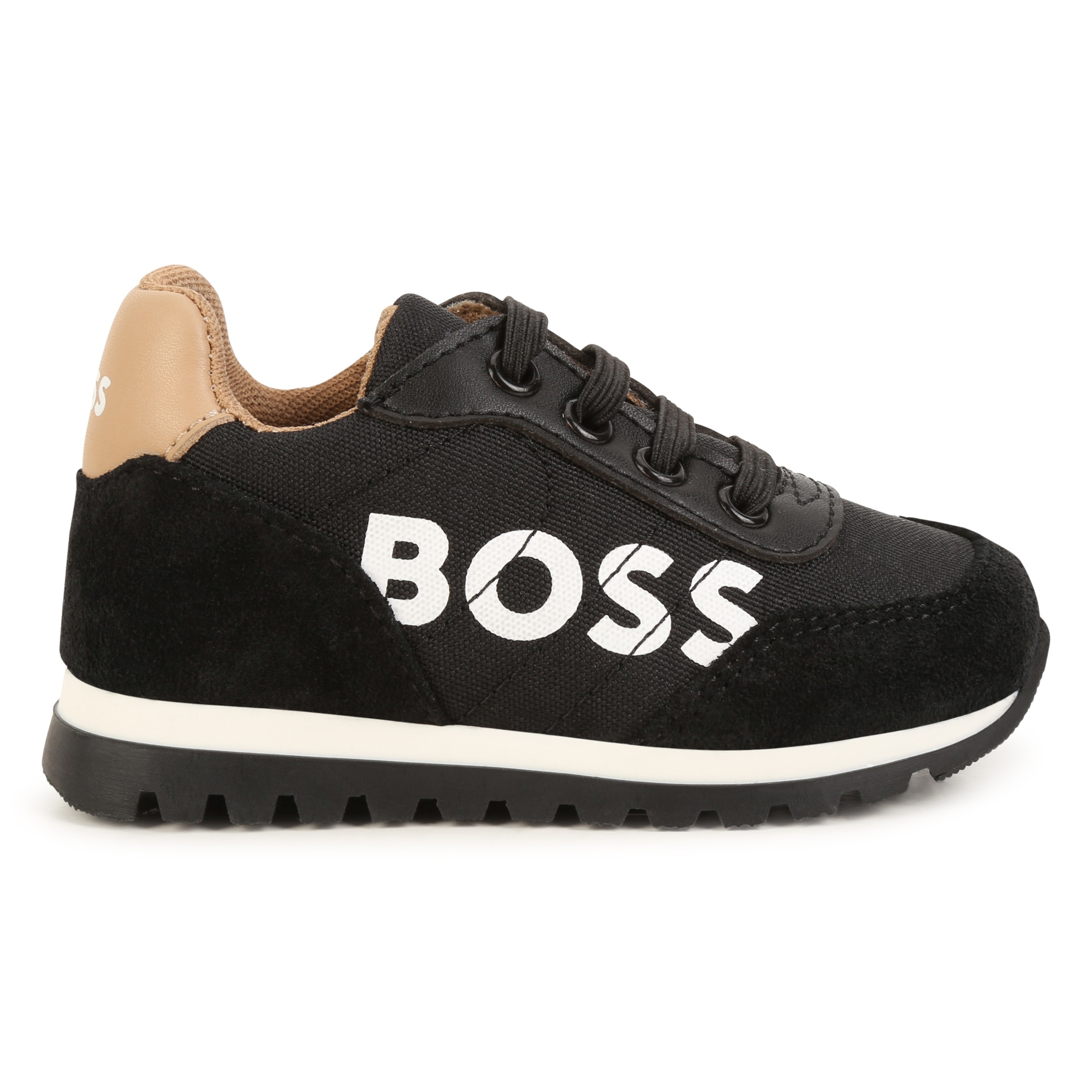 Canvas-and-leather trainers BOSS for BOY