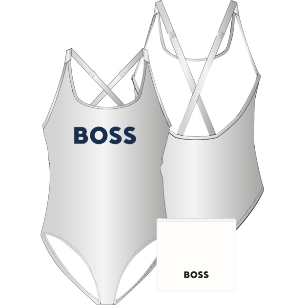 Bathing suit with logo BOSS for GIRL