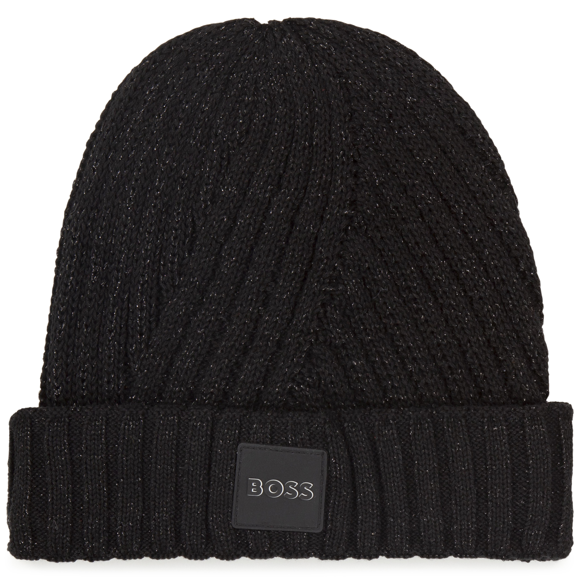 Knitted hat with turn-up brim BOSS for GIRL