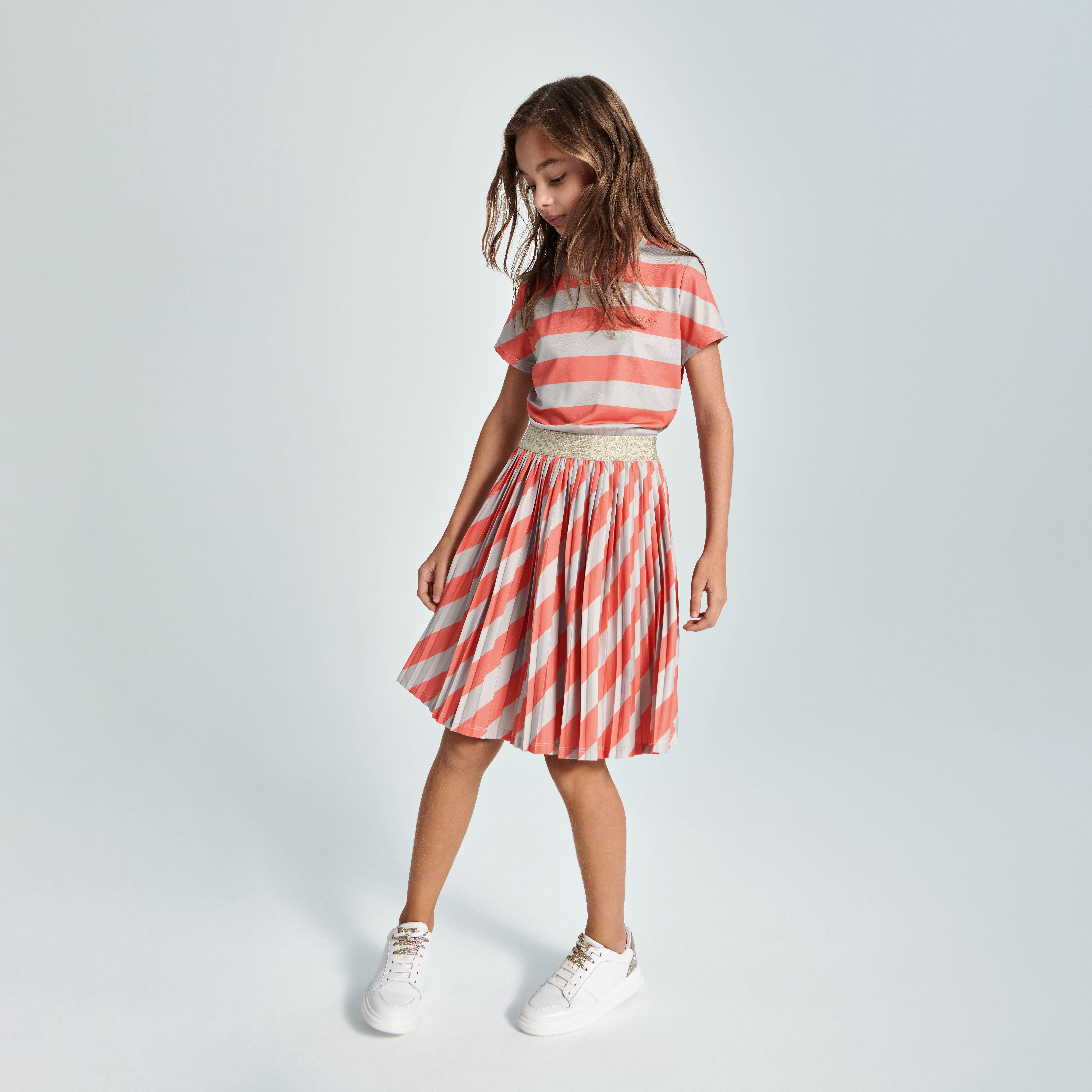 Flowing striped jersey dress BOSS for GIRL