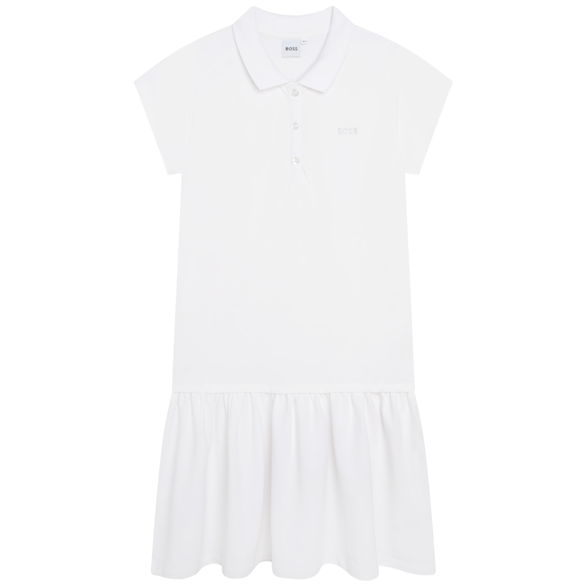 Two-tone cotton polo dress BOSS for GIRL