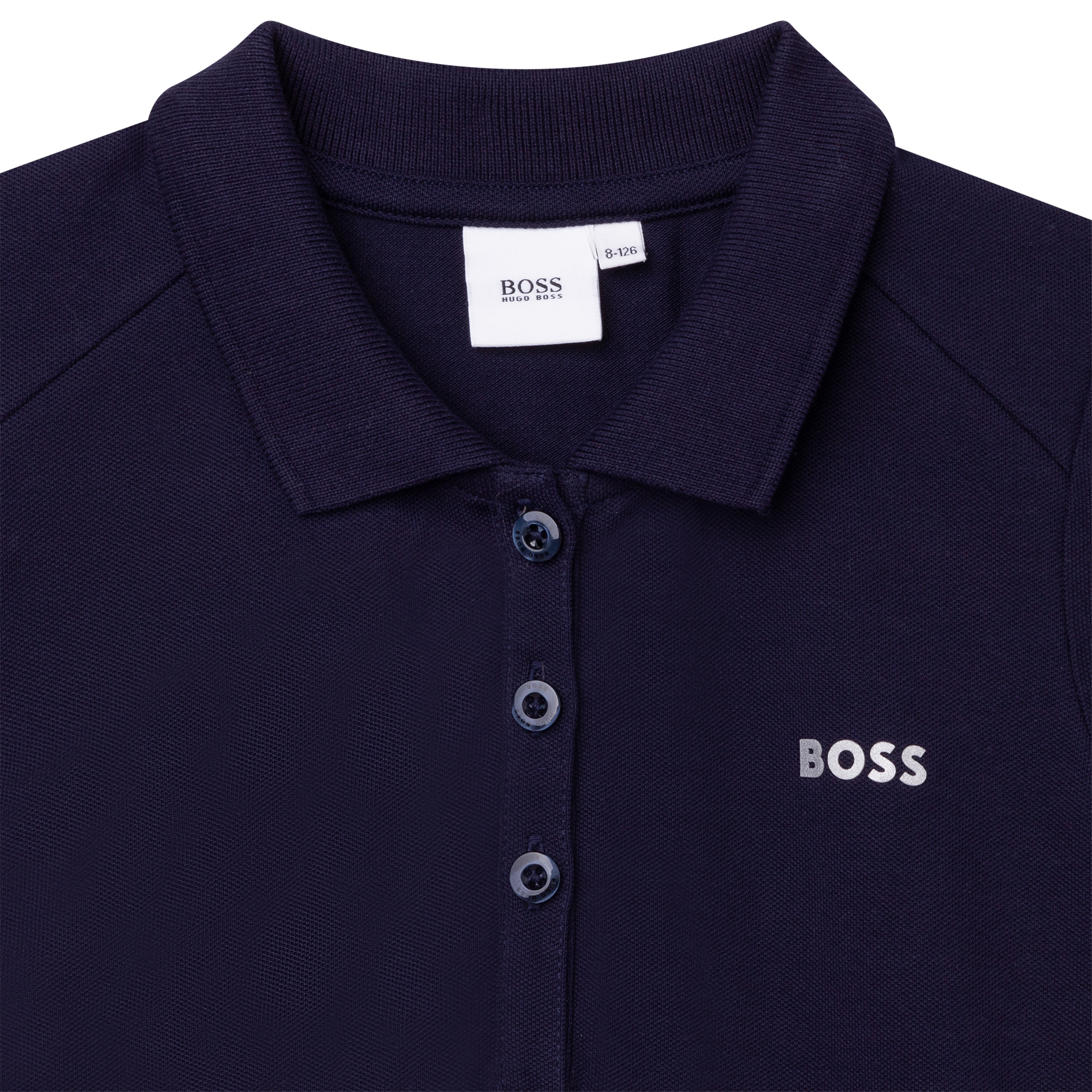 Robe polo bicolore en coton BOSS pour FILLE