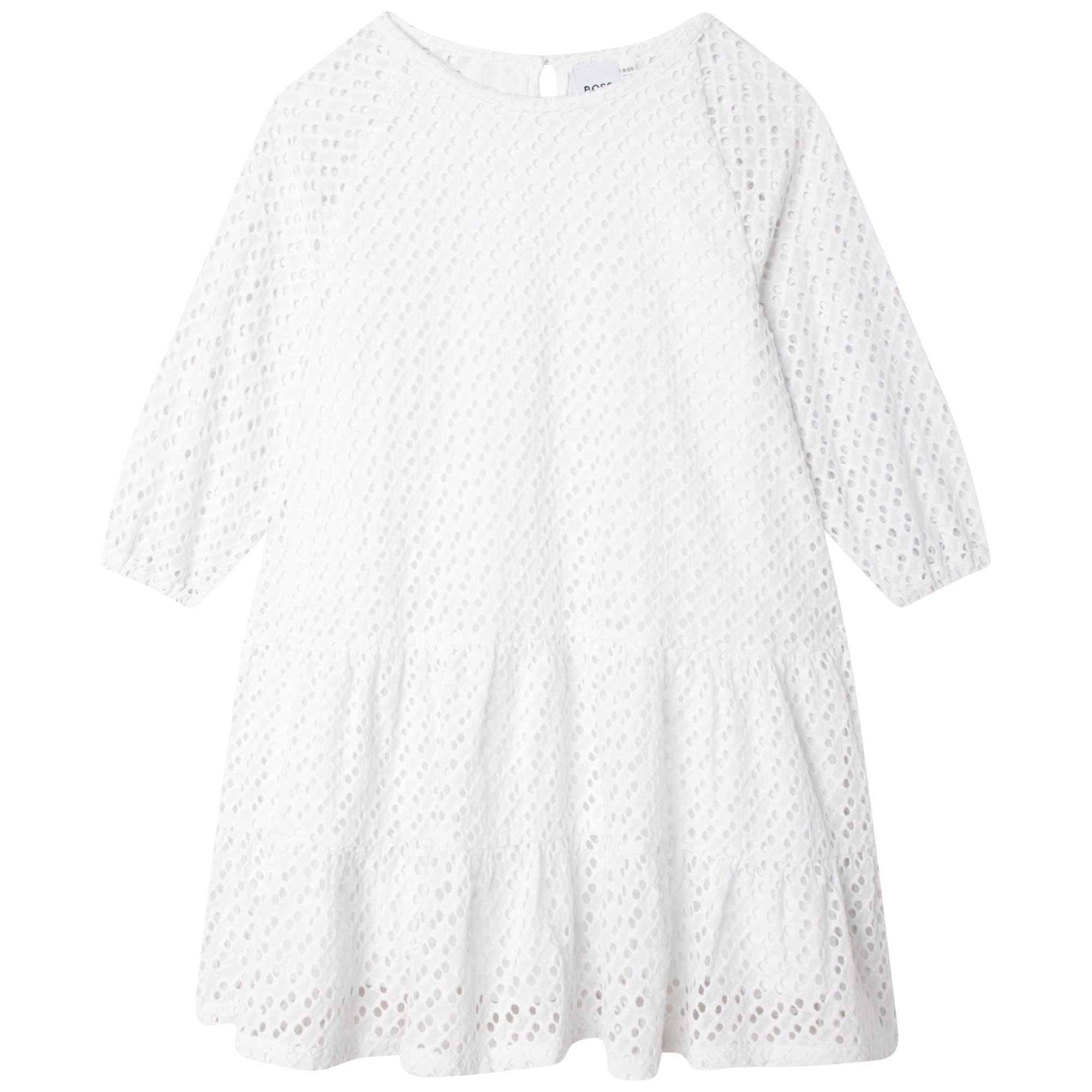 Robe broderie anglaise coton BOSS pour FILLE