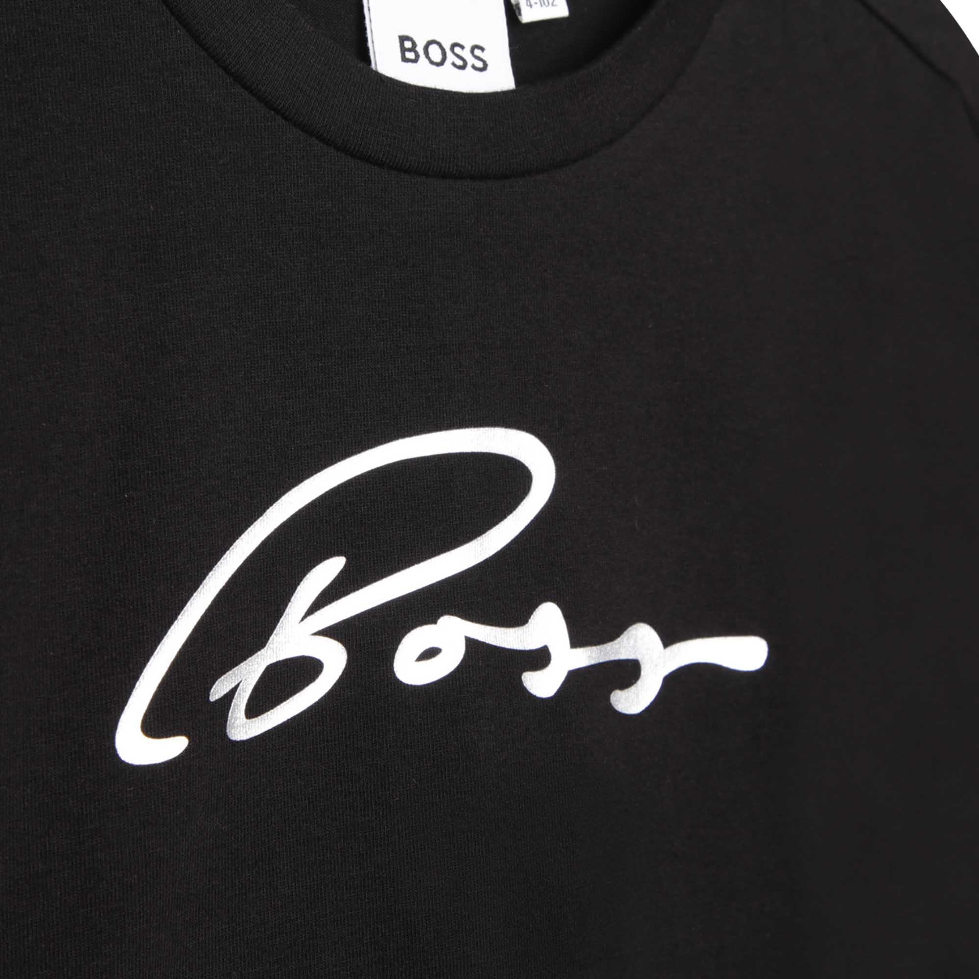 Round-neck T-shirt with logo BOSS for GIRL