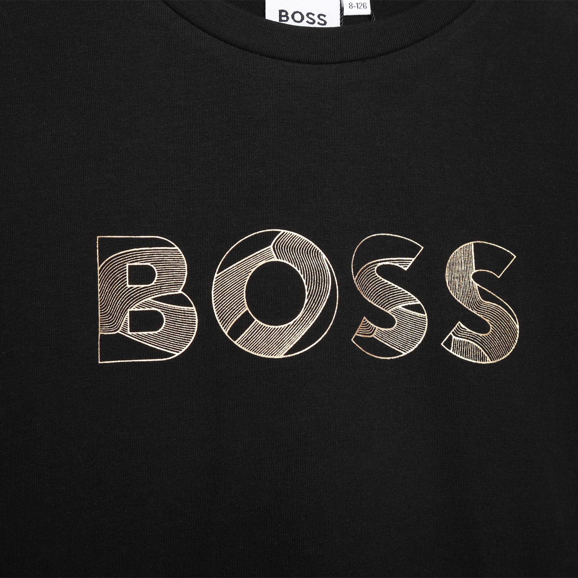 Katoenen t-shirt korte mouwen BOSS Voor