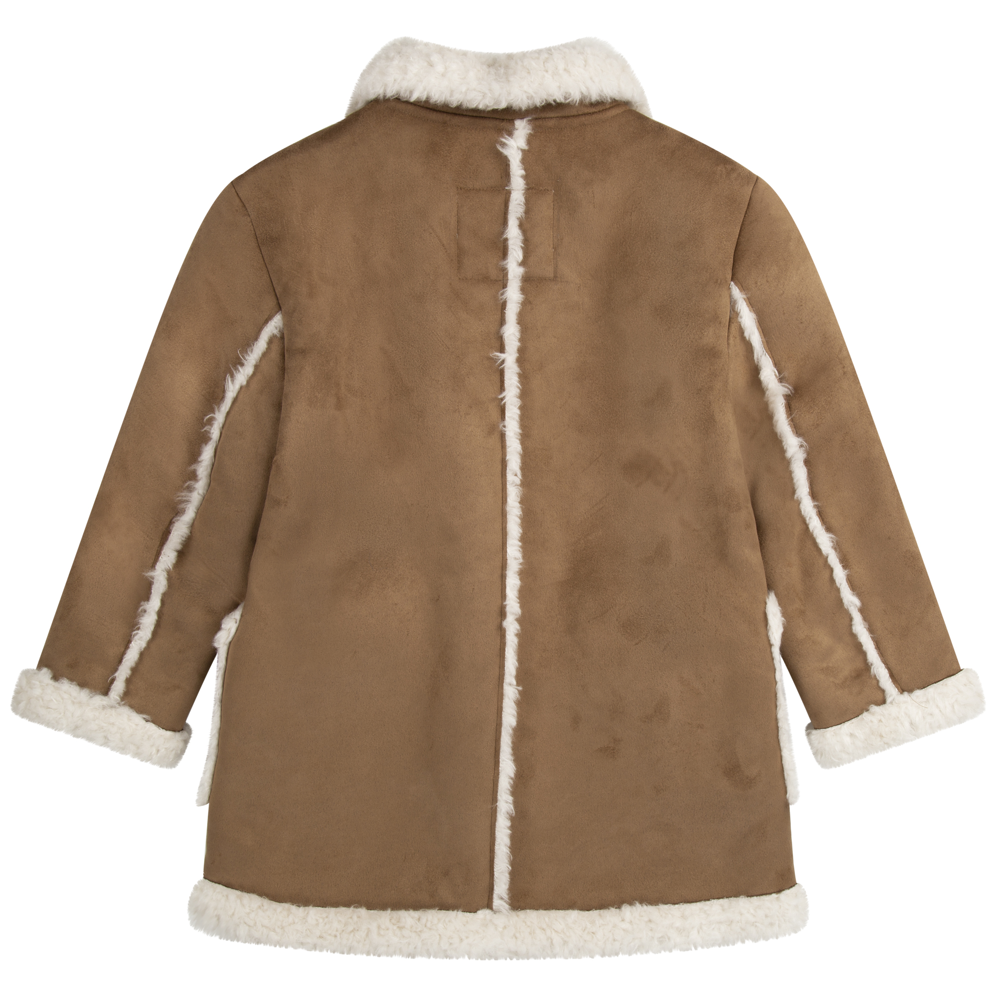 Polar fleece-lined suede coat BOSS for GIRL