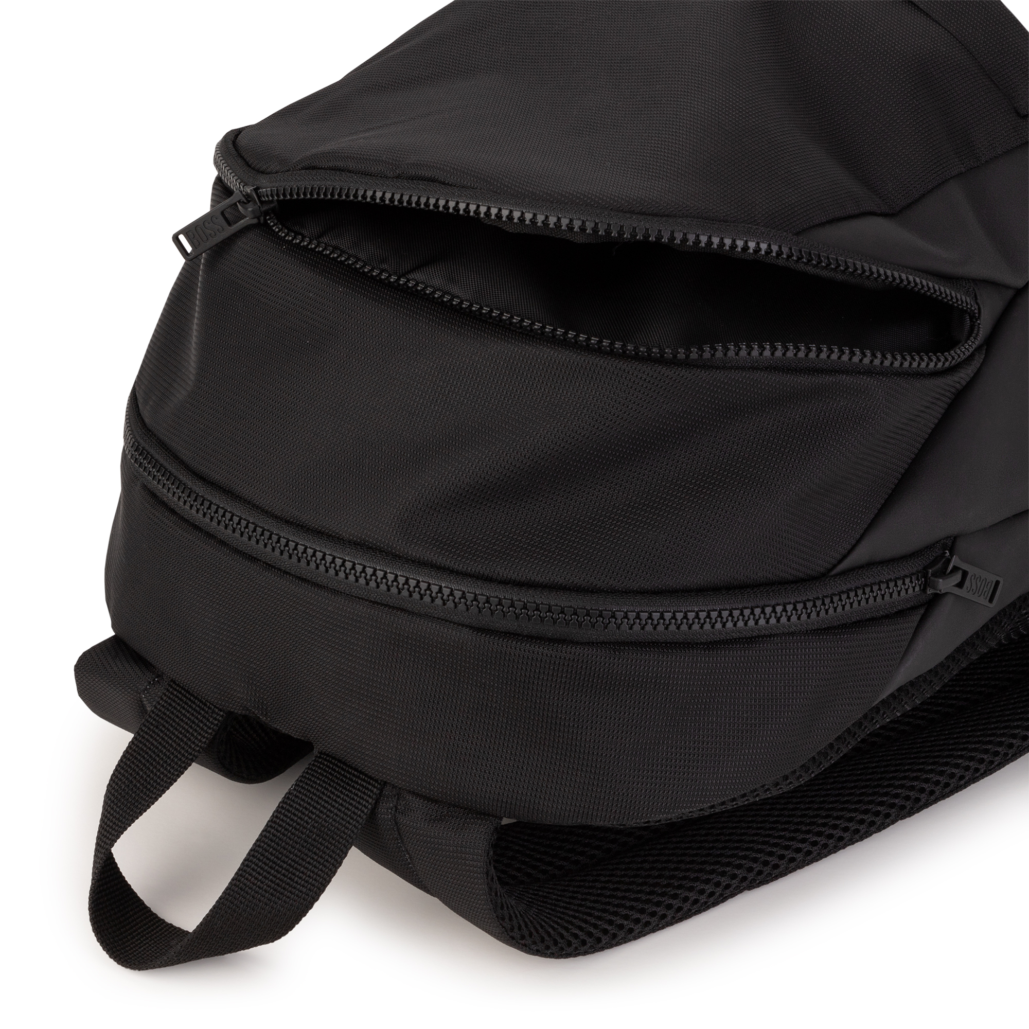 Plain dual-material rucksack BOSS for BOY