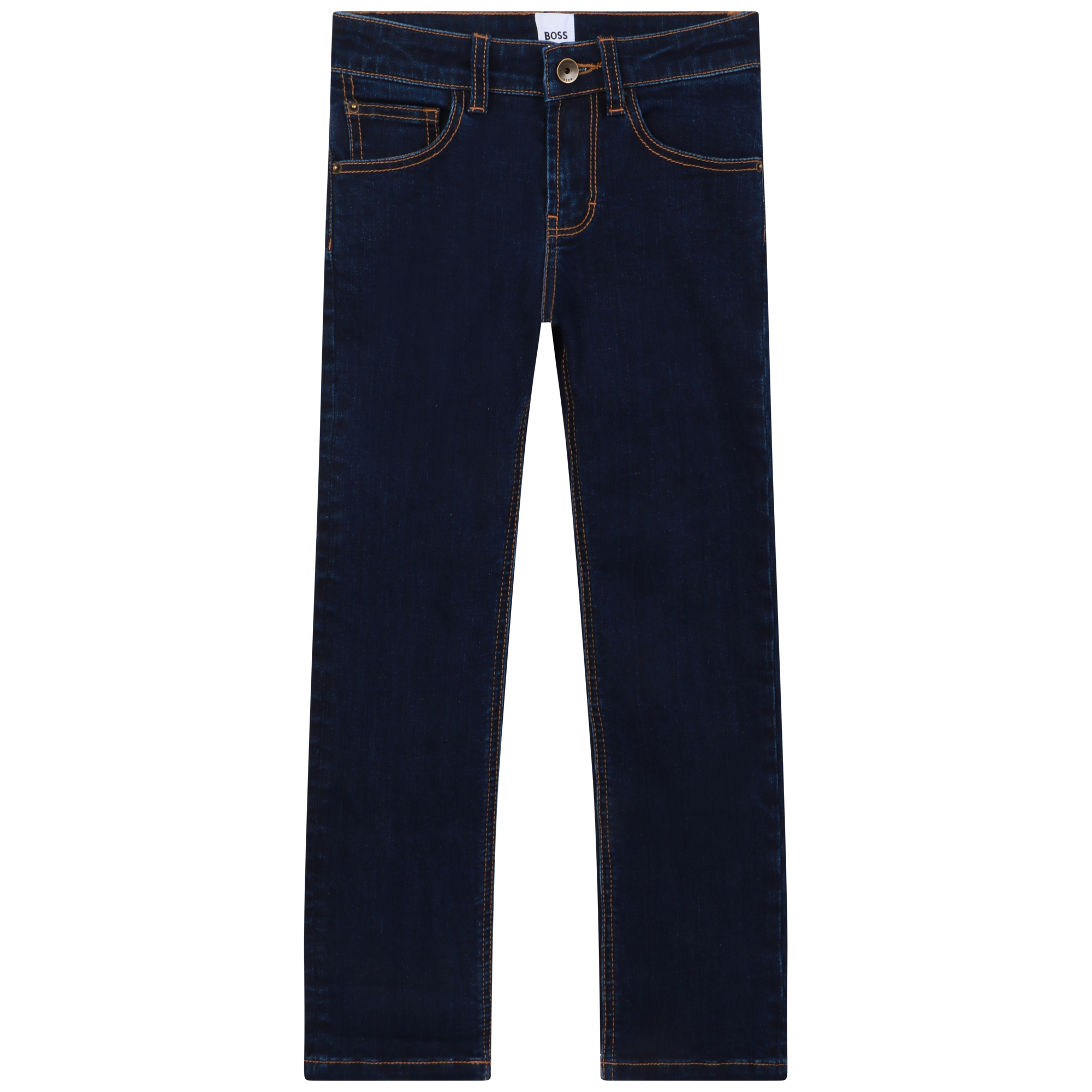 Embossed-logo straight jeans BOSS for BOY