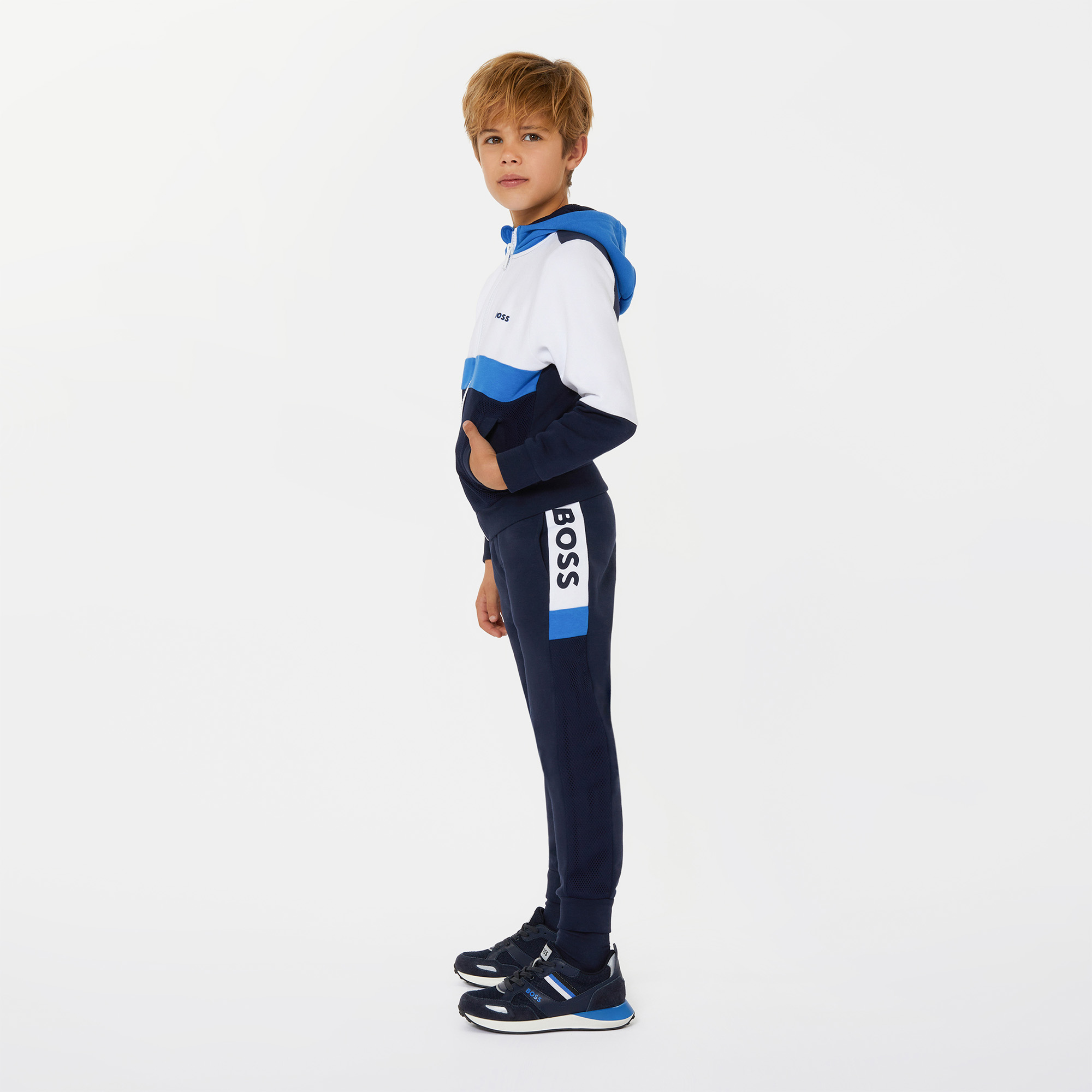 Pantalon de jogging en molleton Bleu Boss enfant, DM'Sports