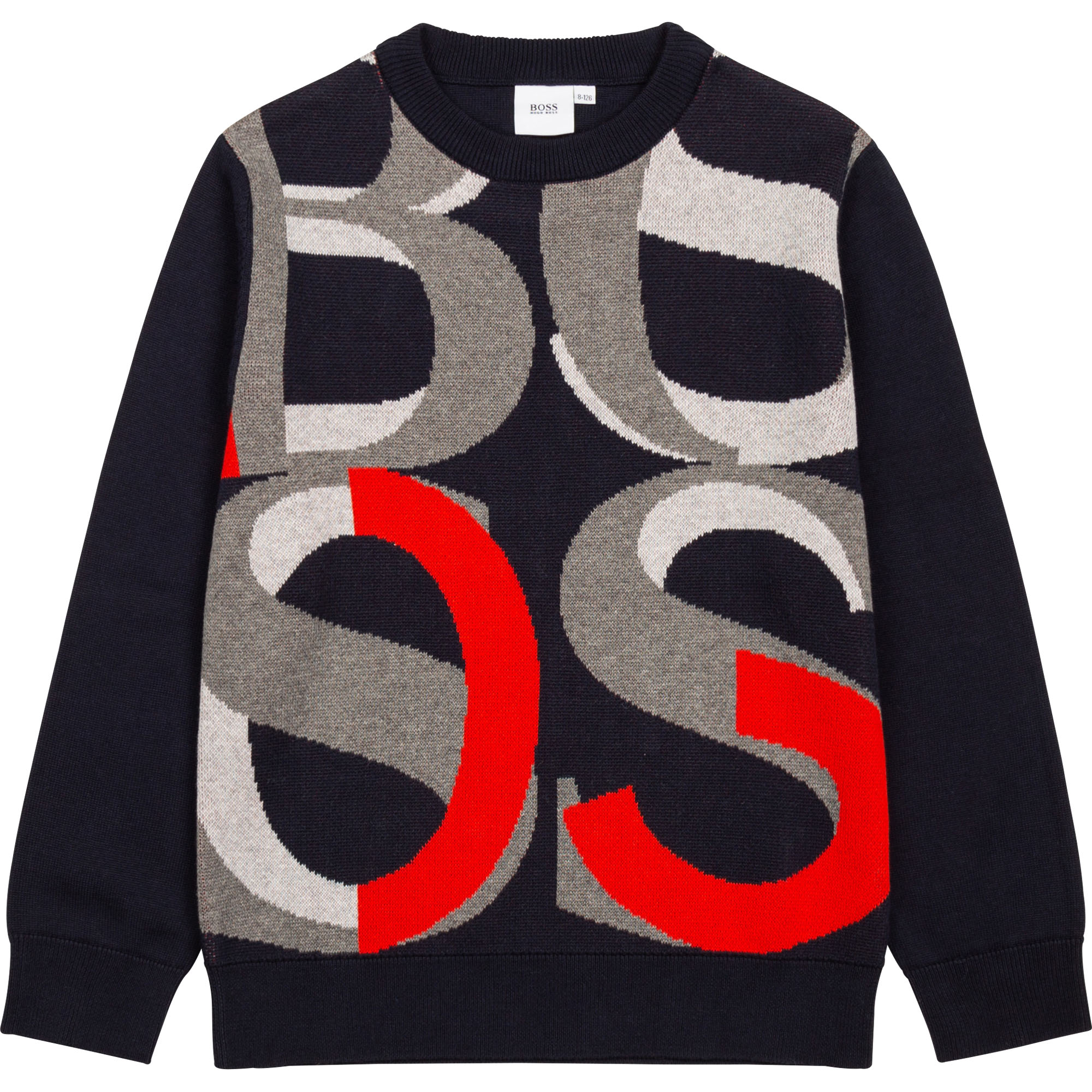 Tricot sweater with jacquard BOSS for BOY