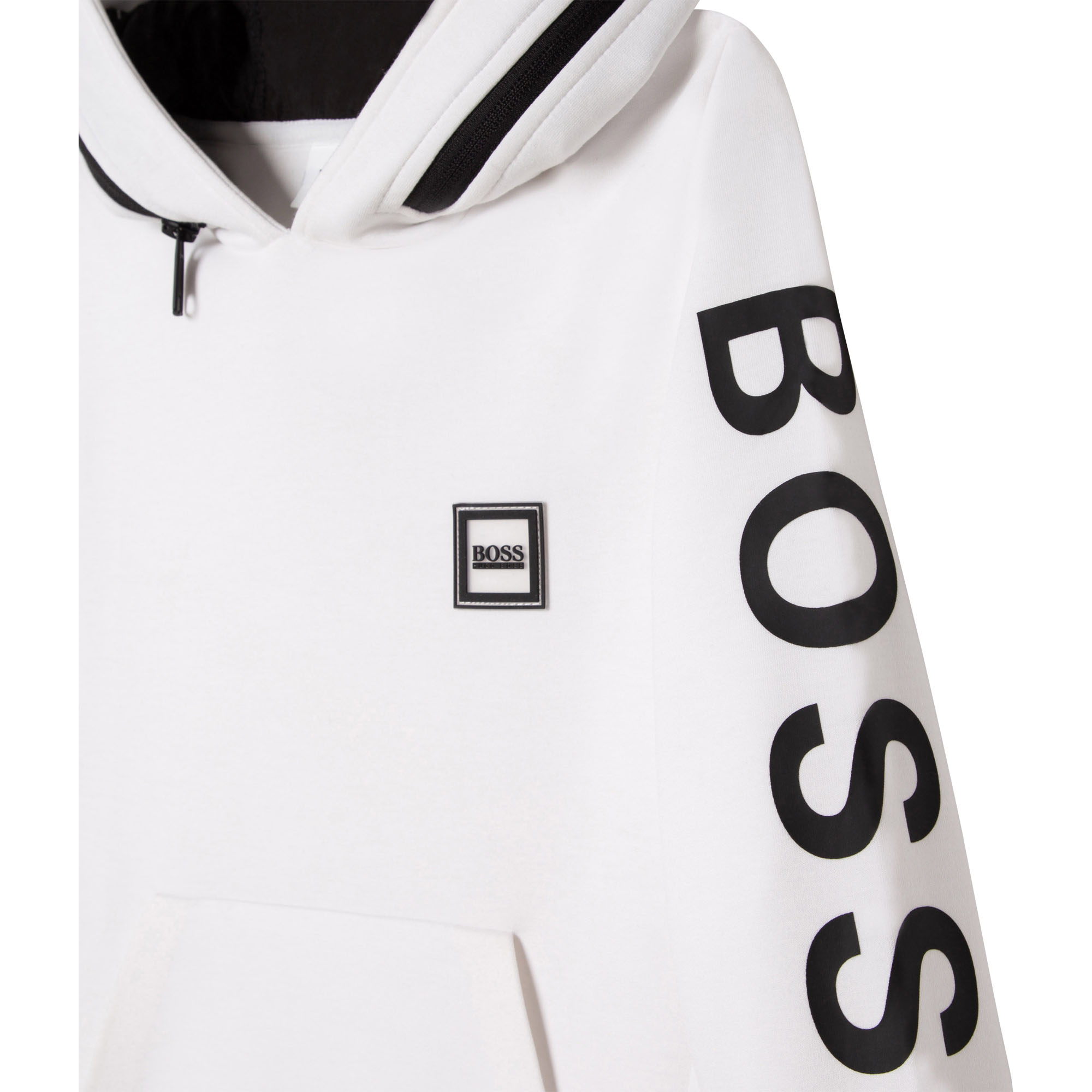 Sweatshirt with zipped double hood BOSS for BOY