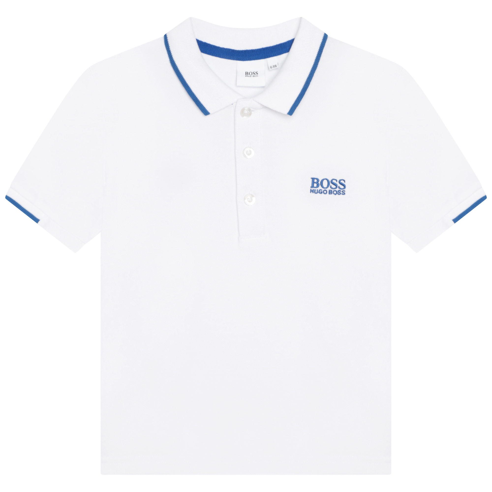 Cotton piqué knitted polo BOSS for BOY