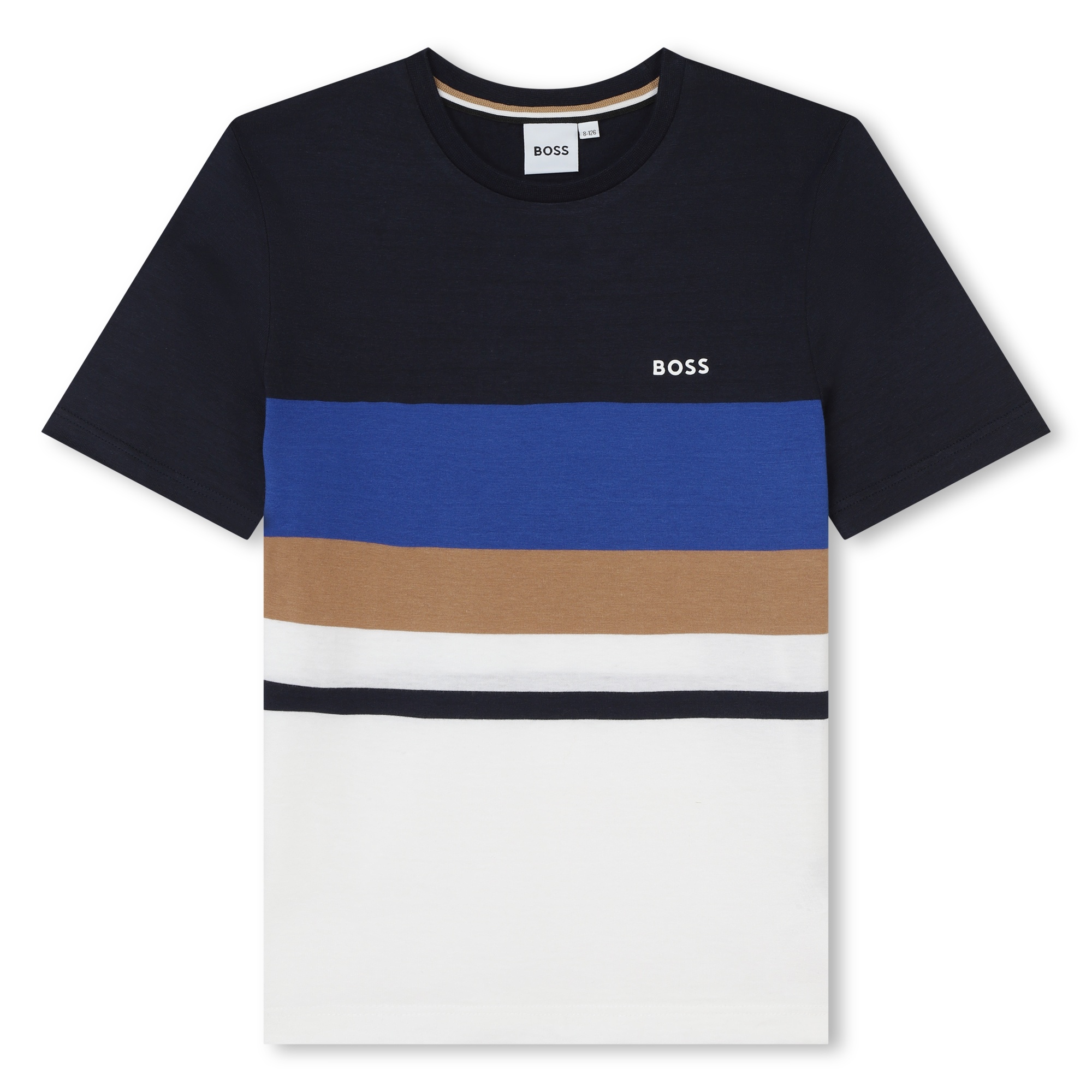 T-shirt in cotone a righe BOSS Per RAGAZZO