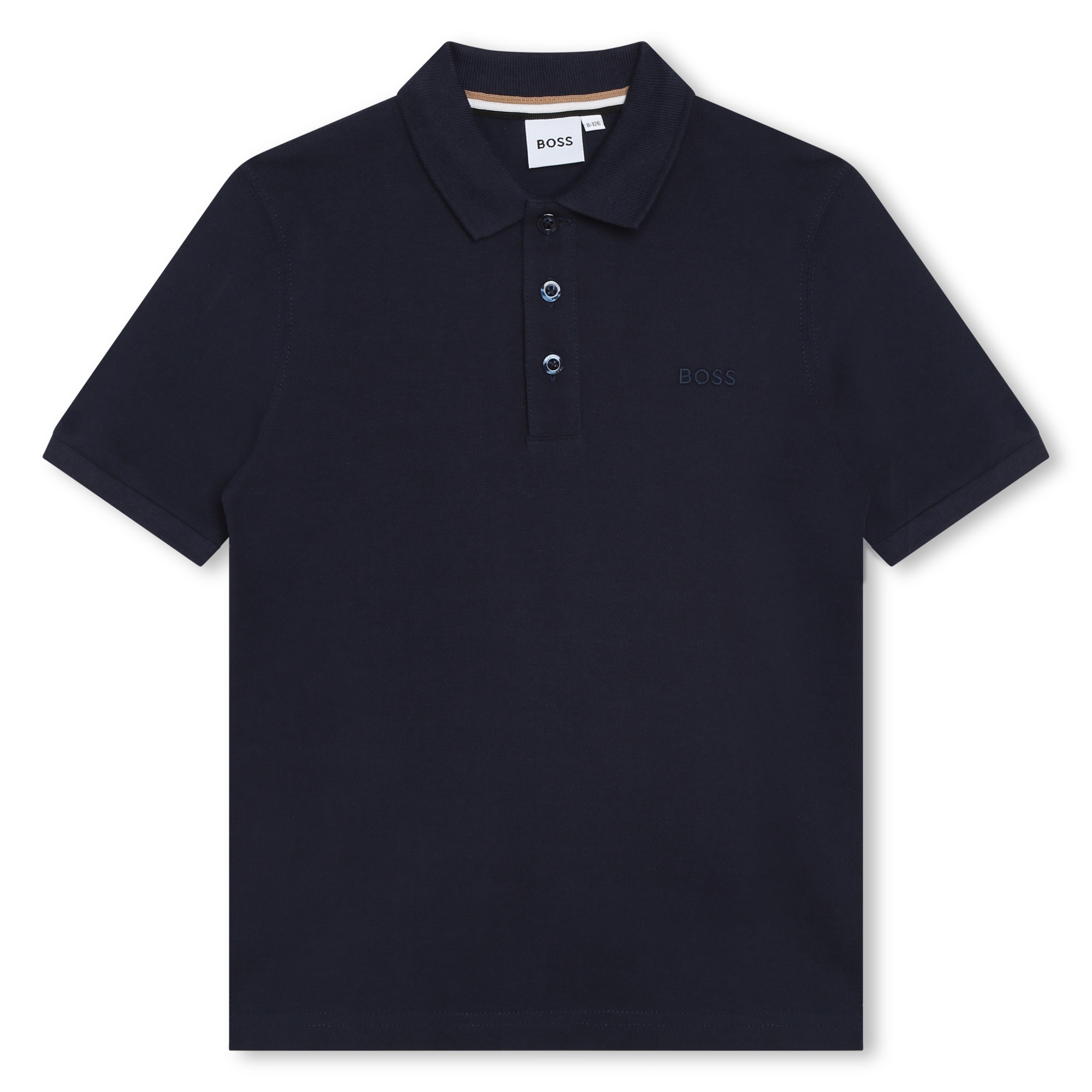 Plain cotton piqué polo shirt BOSS for BOY