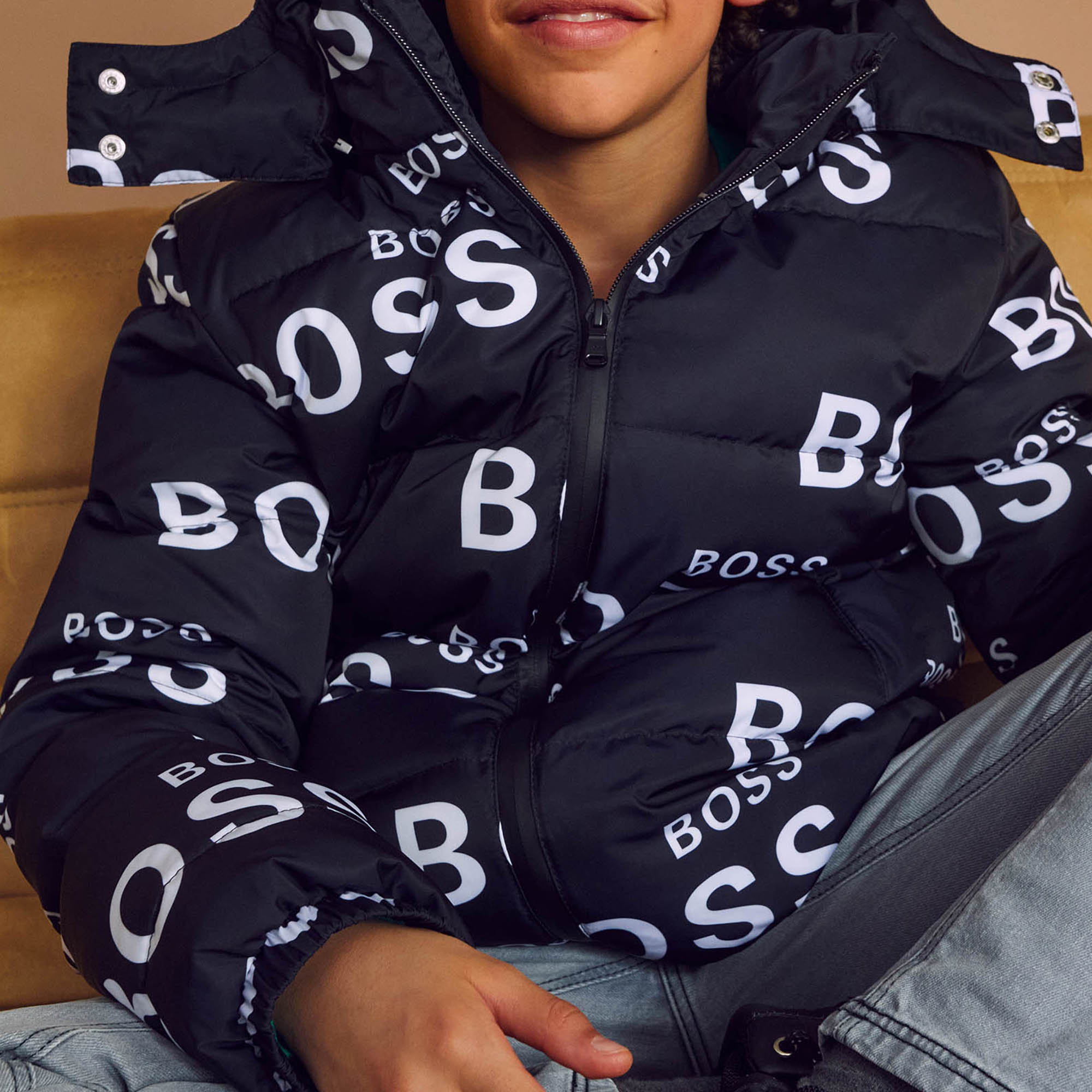Waterproof zip-up puffer jacket BOSS for BOY