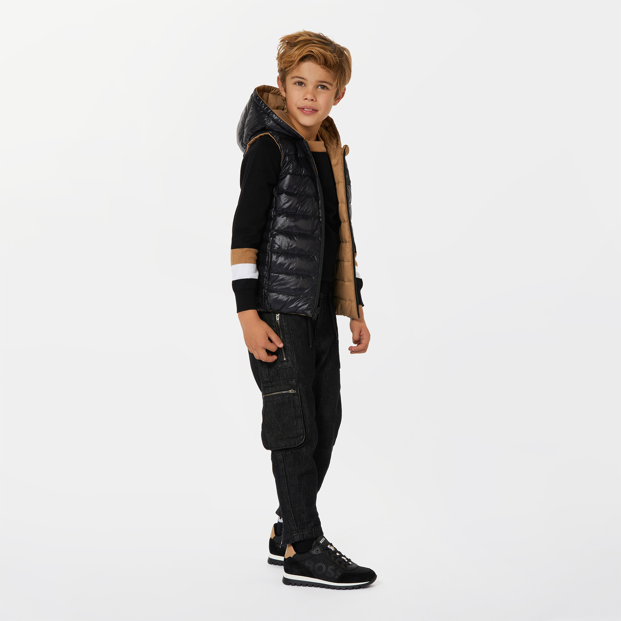 Sleeveless puffer jacket BOSS for BOY