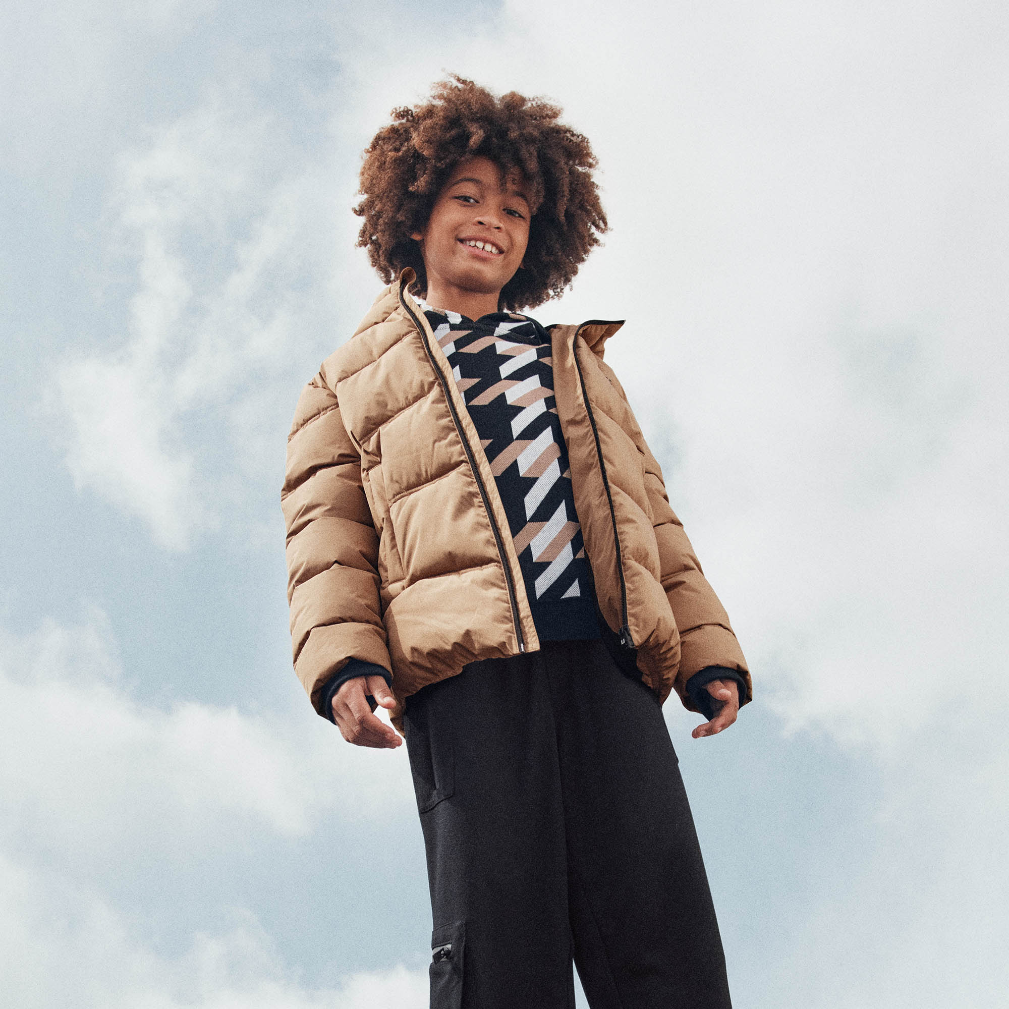 Recycled polyester parka BOSS for BOY