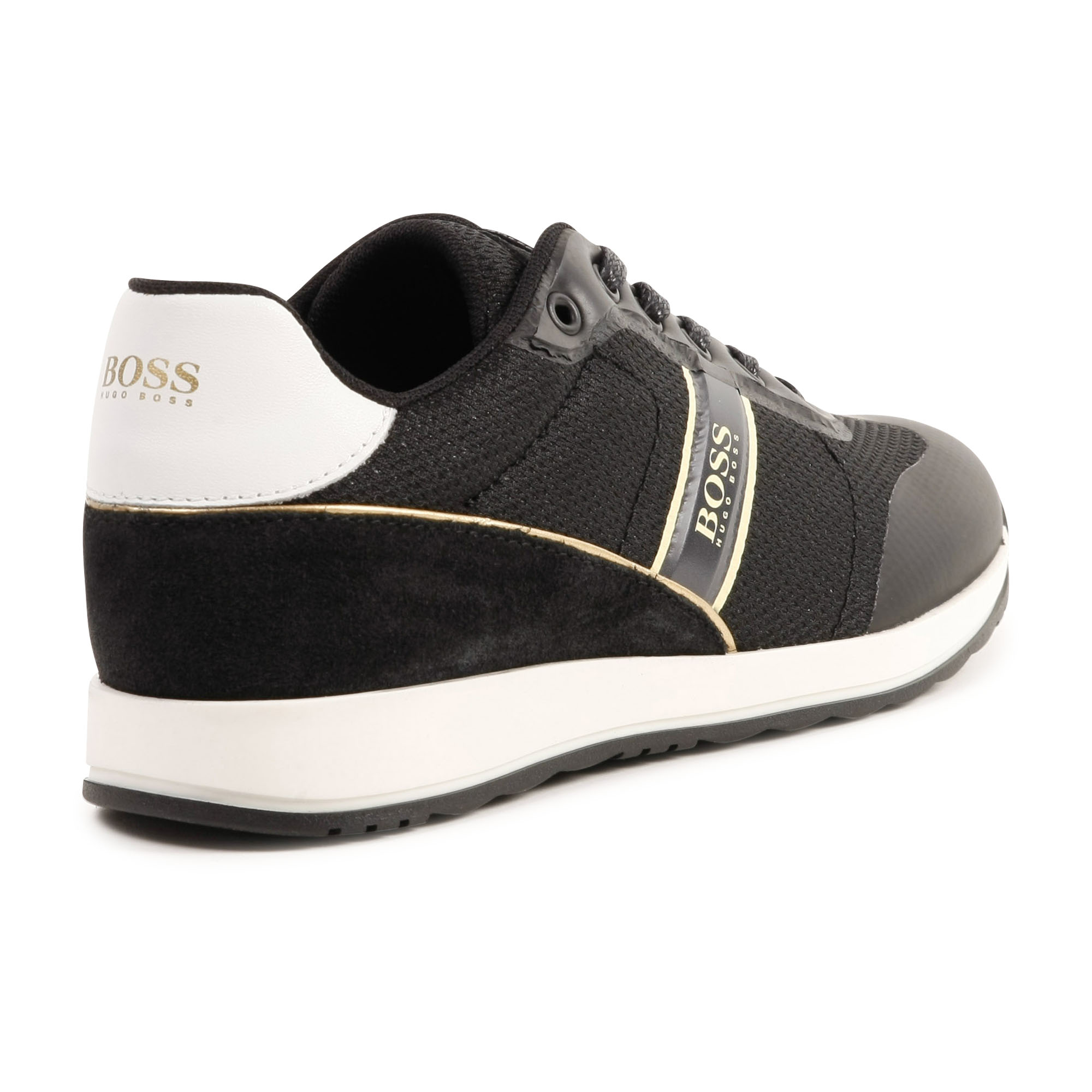 Lace-up leather sneakers BOSS for BOY