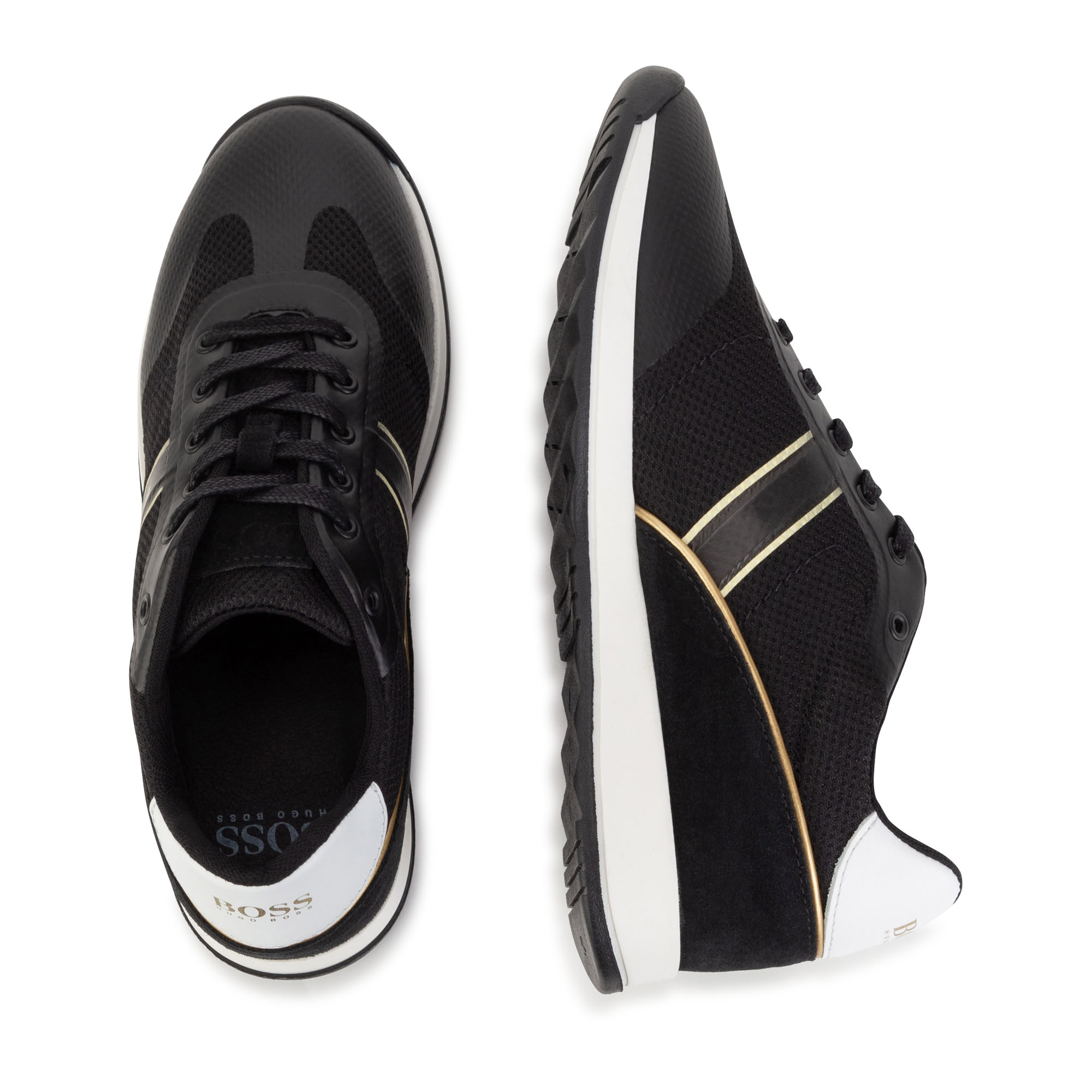 Lace-up leather sneakers BOSS for BOY