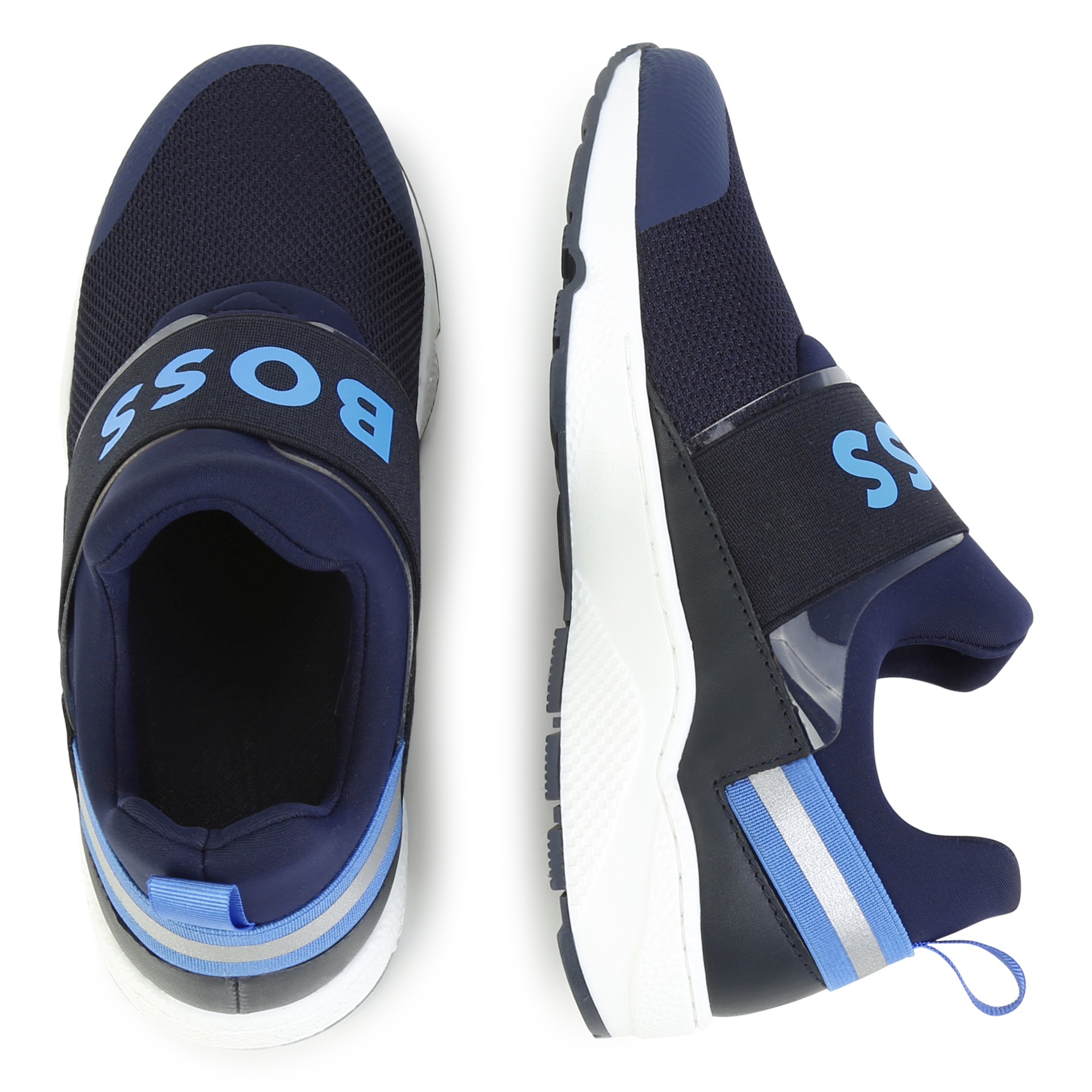 Sneakers in pelle con elastico BOSS Per RAGAZZO