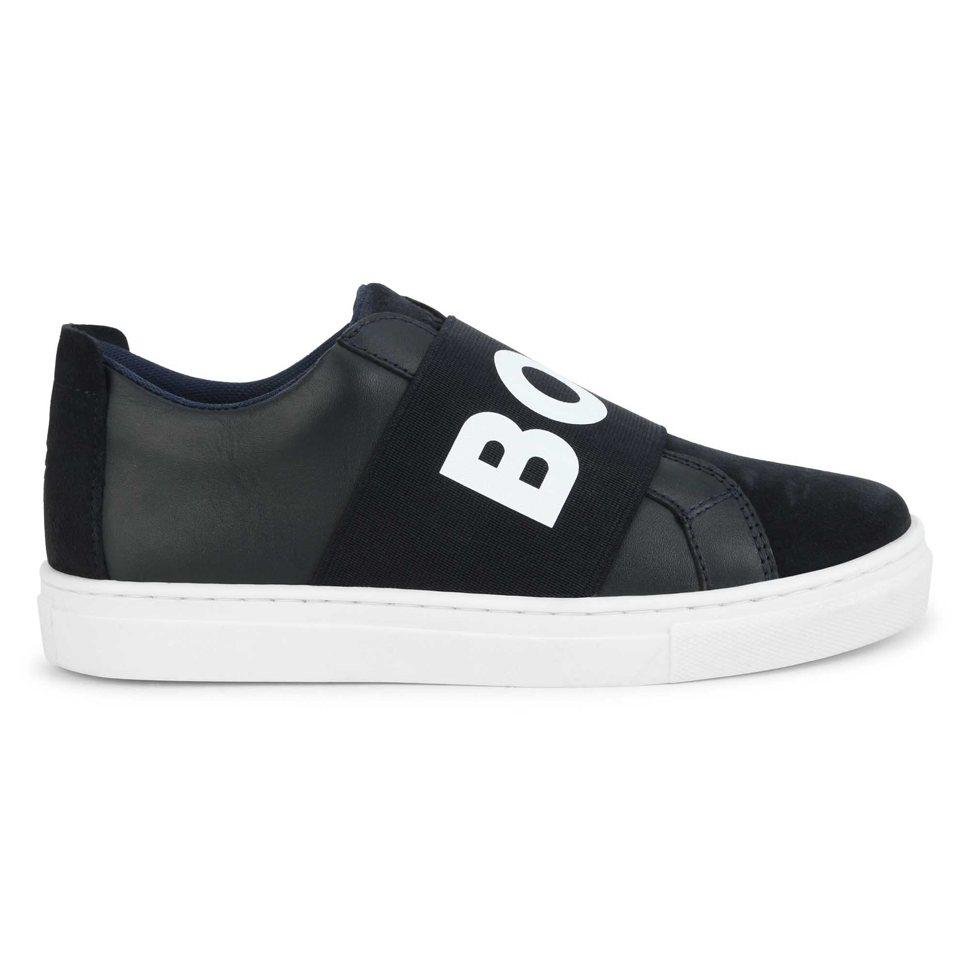 Low-top trainers with elastic BOSS for BOY
