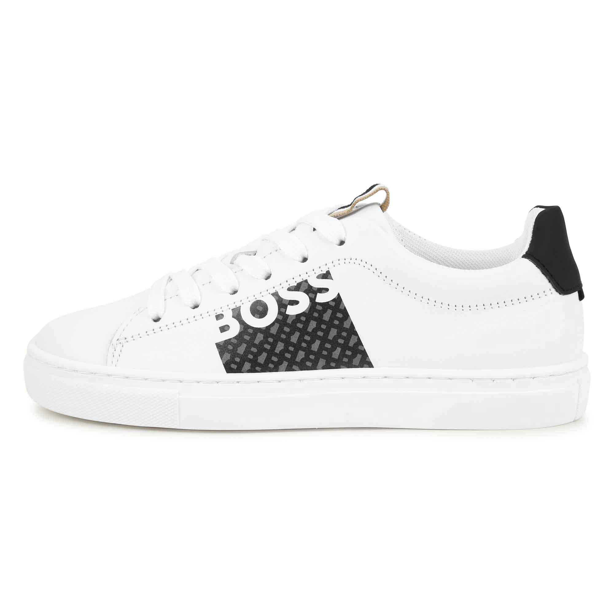 Sneakers stringate in pelle BOSS Per RAGAZZO