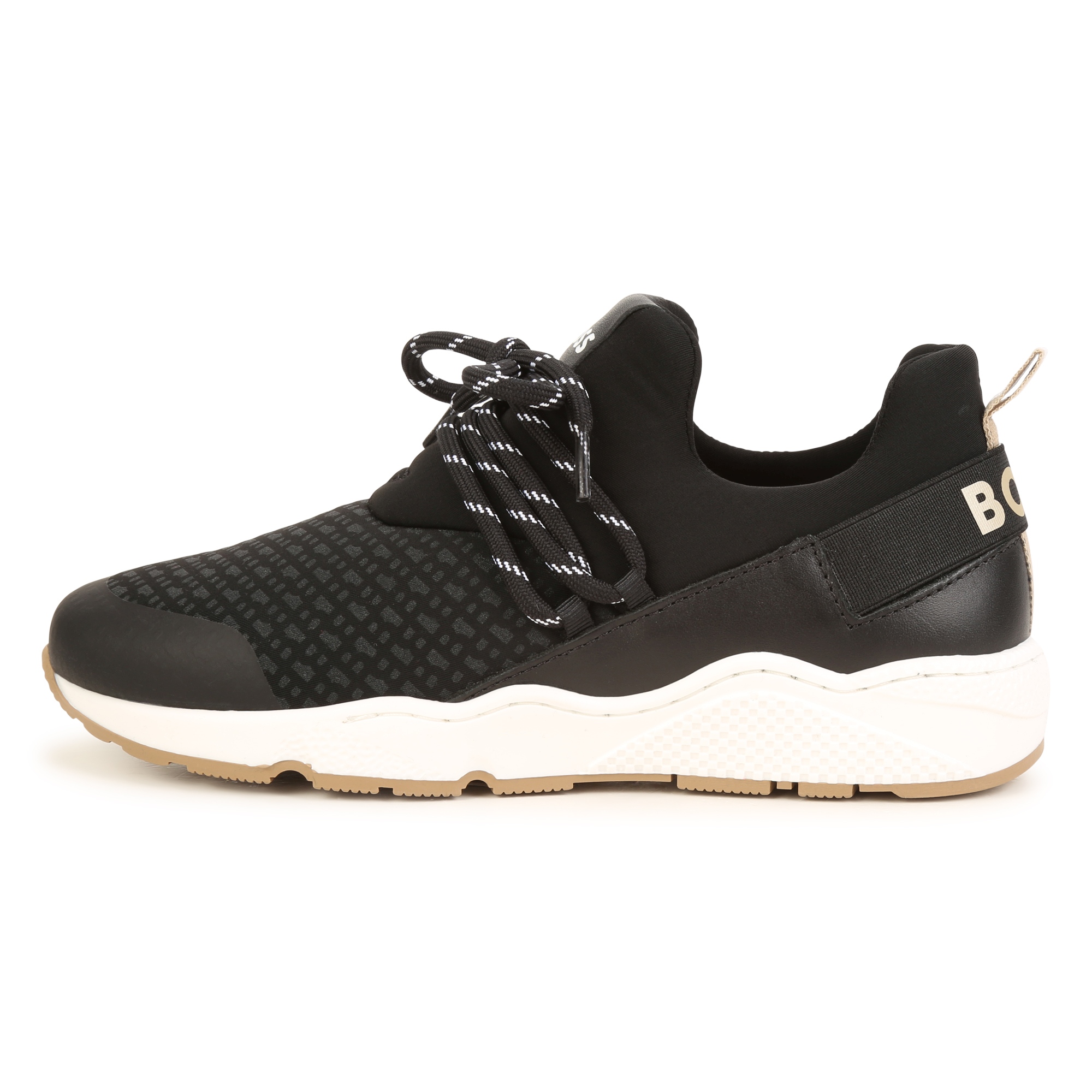 Sneakers stringate misto pelle BOSS Per RAGAZZO