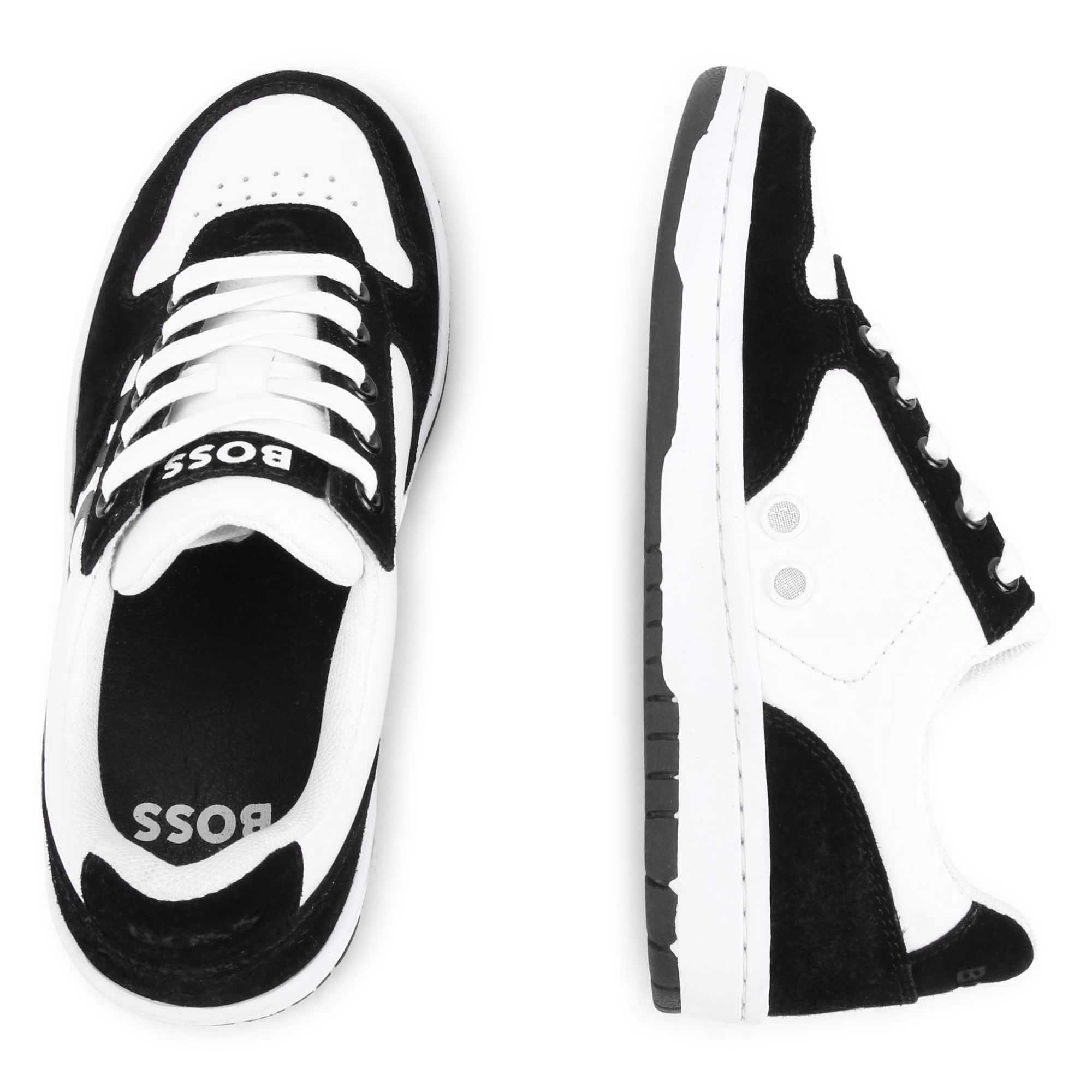 Sneakers met veters en logo BOSS Voor