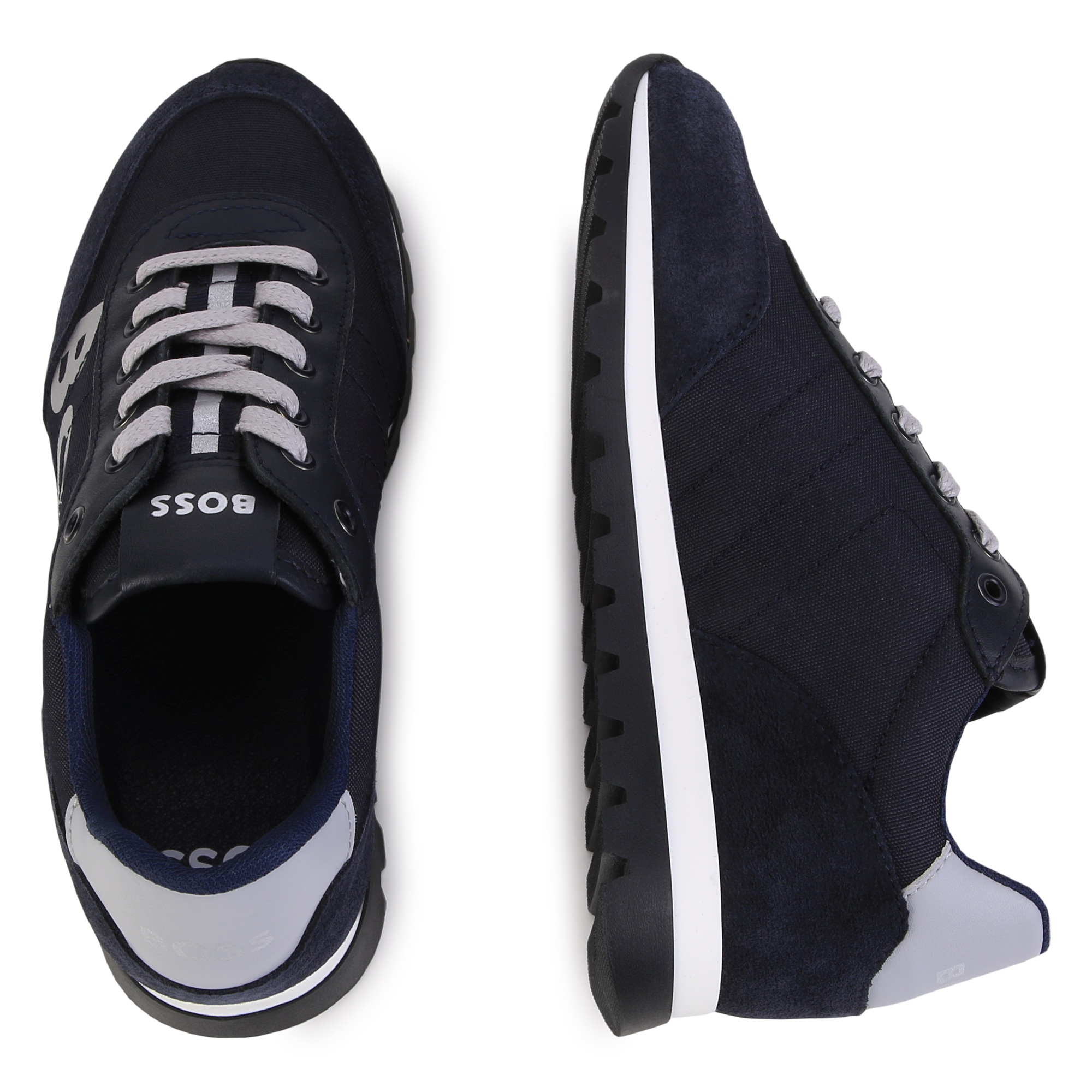 Sneakers stringate misto pelle BOSS Per RAGAZZO