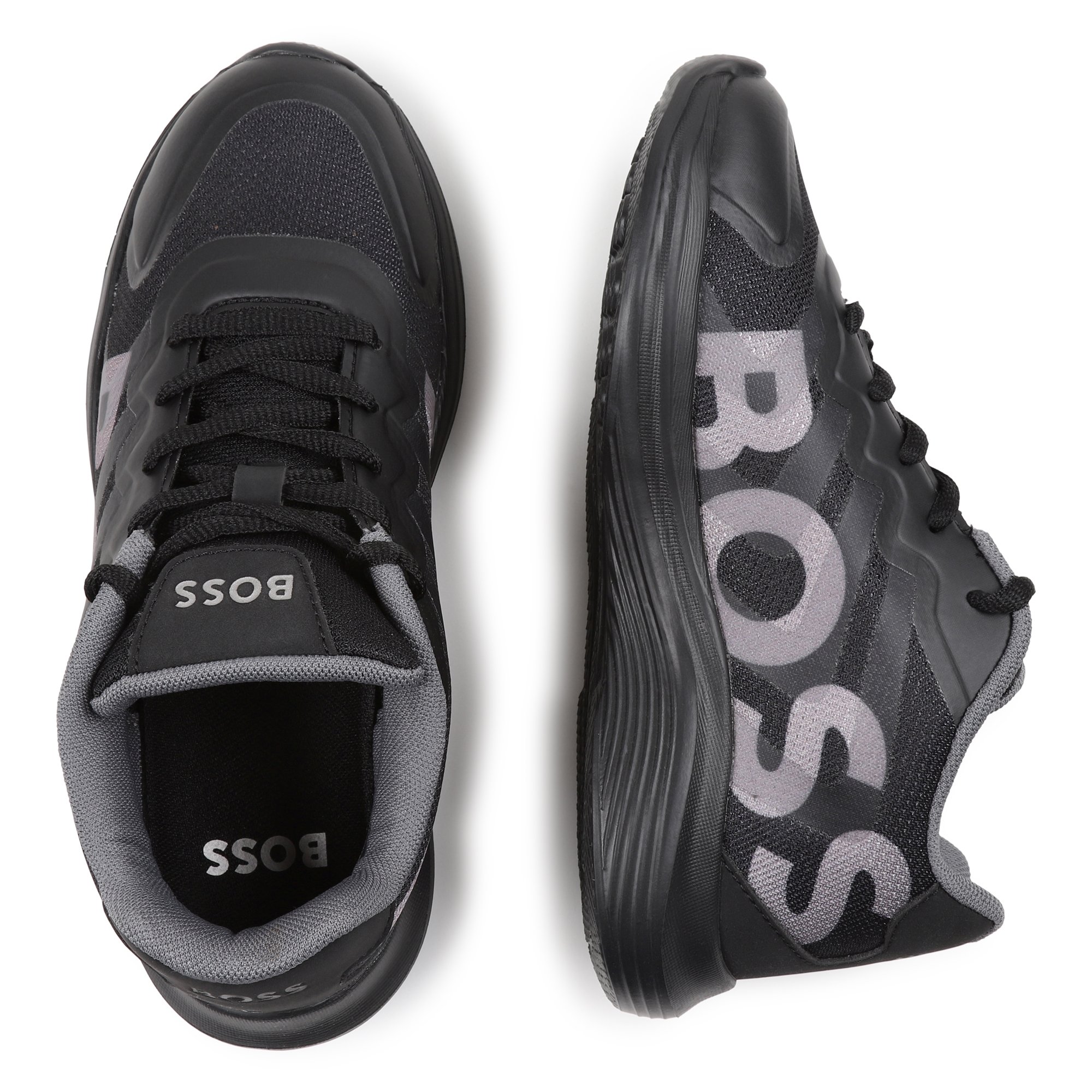 Bi-material lace-up trainers BOSS for BOY