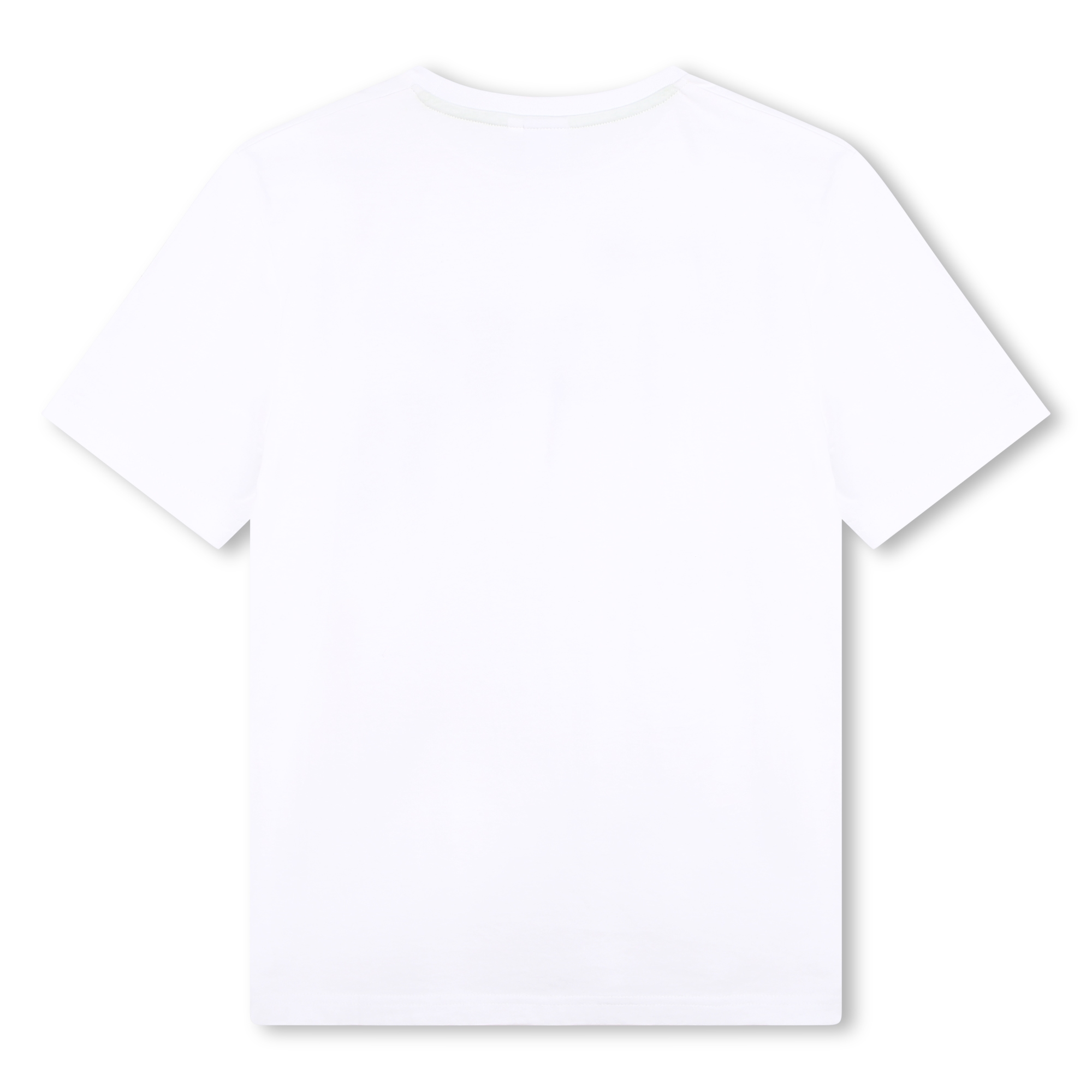 Katoenen t-shirt met gestreept logo BOSS Voor