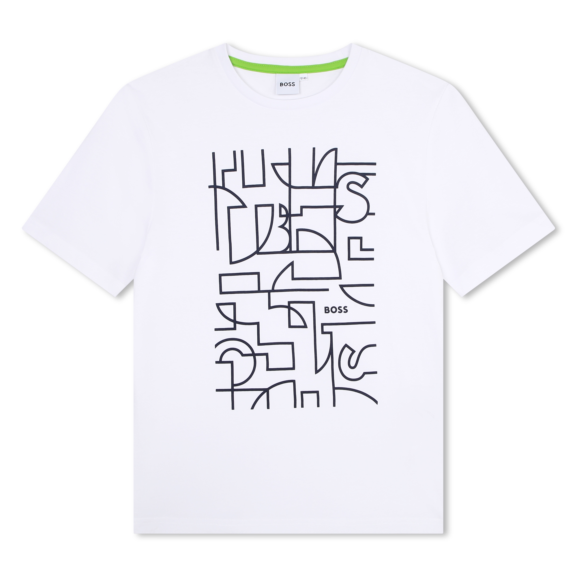 Camiseta de algodón estampada BOSS para NIÑO