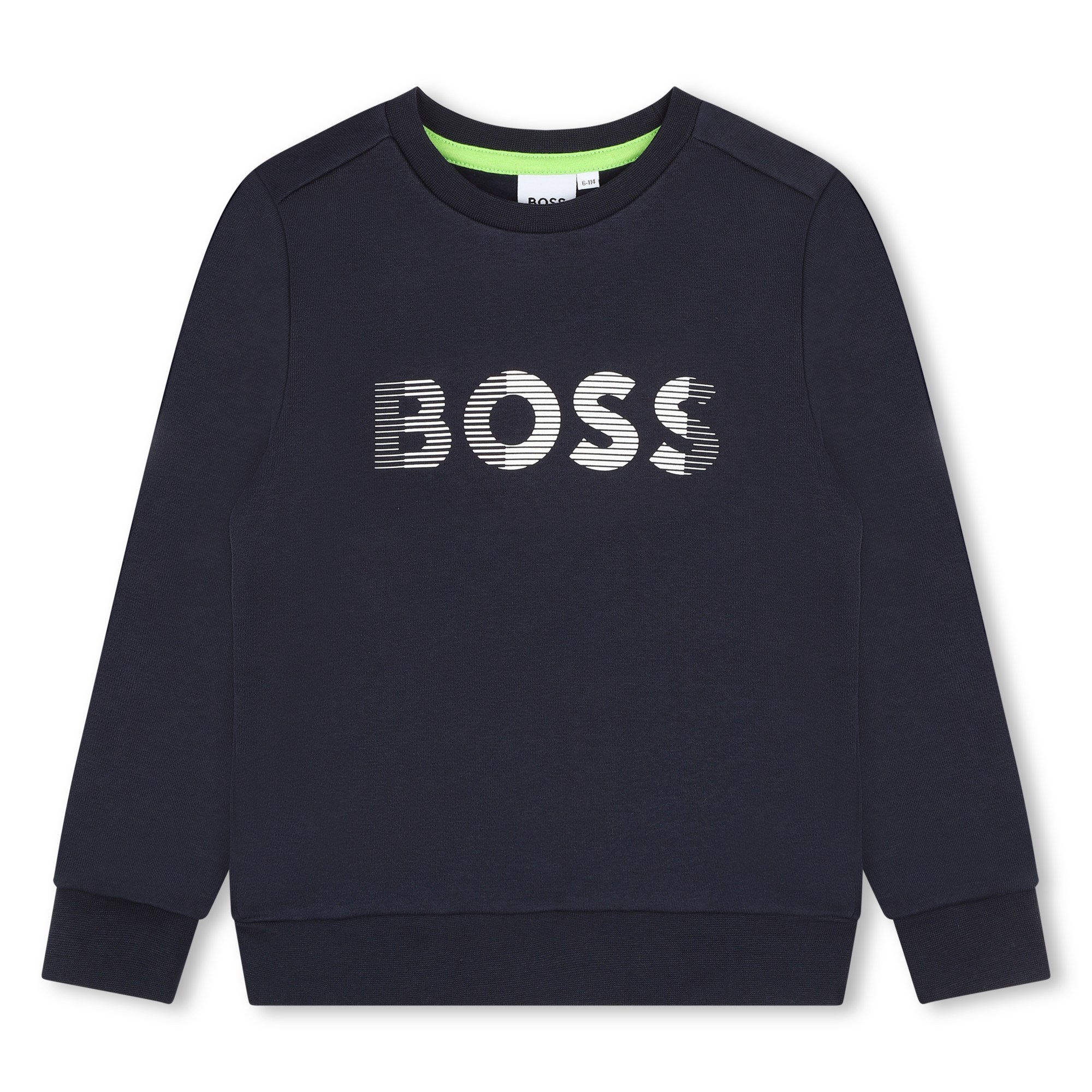 Sweat-shirt molleton col rond BOSS pour GARCON