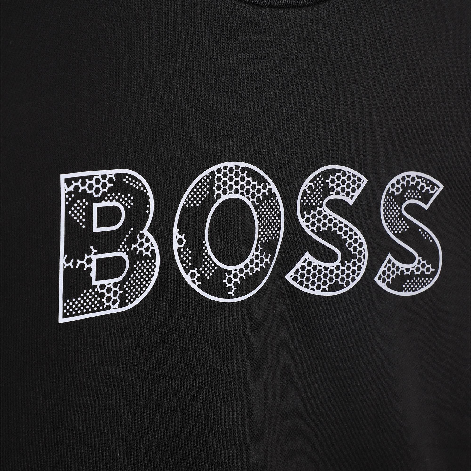 Fleece sweatshirt met logo BOSS Voor