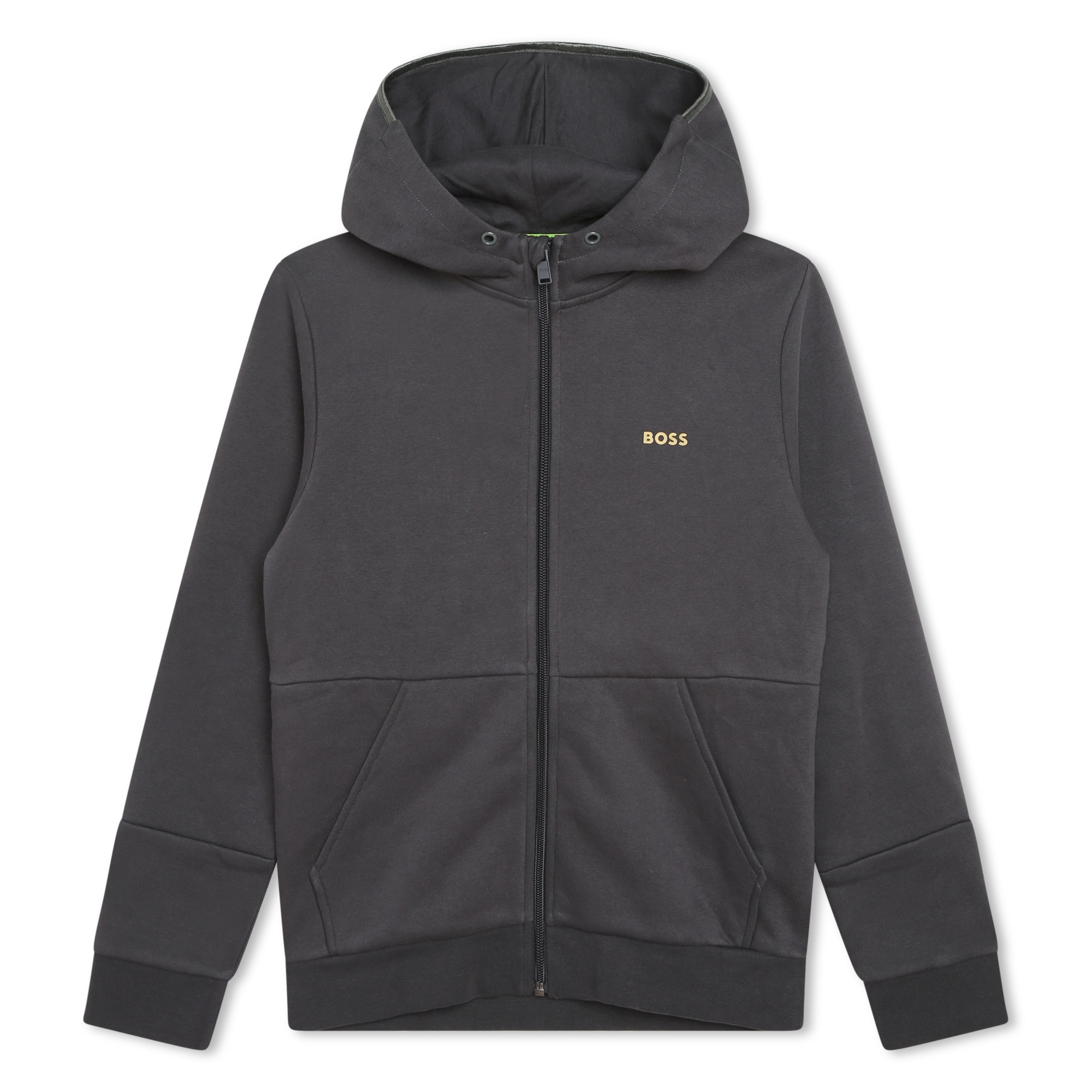 Sweat-shirt zippé avec logo BOSS pour GARCON