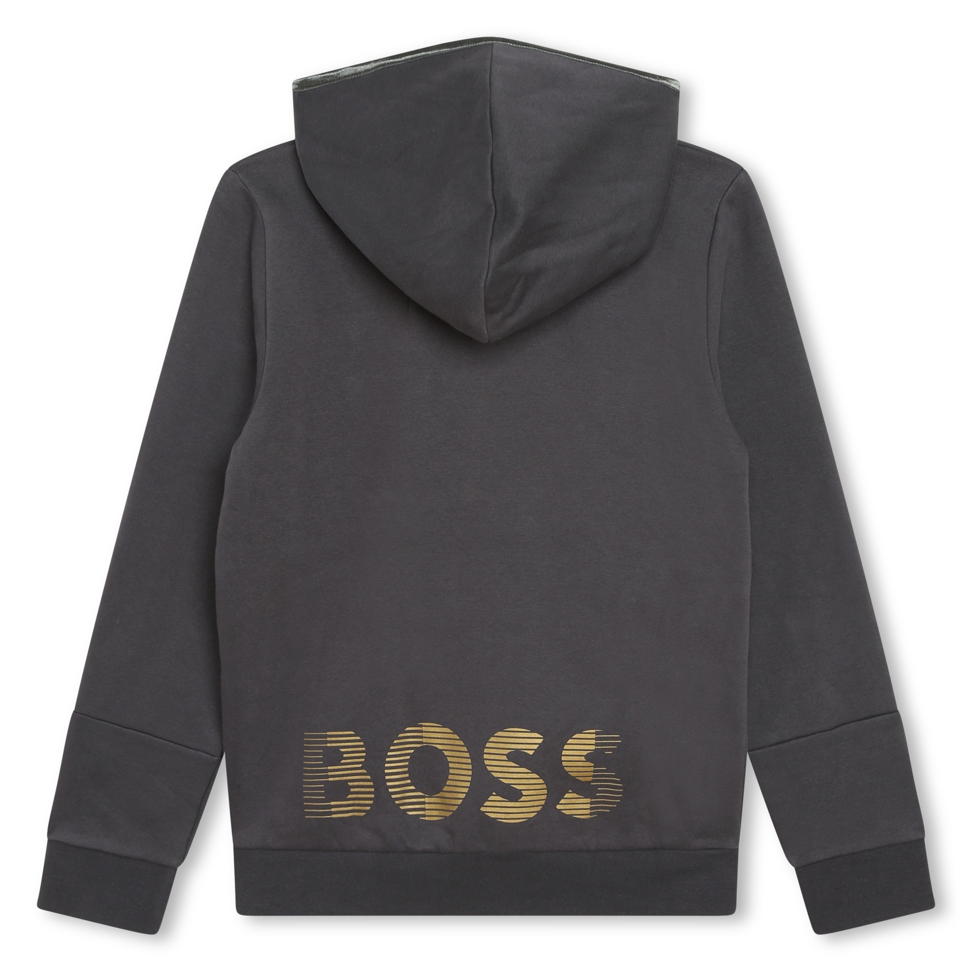 Sweatshirt met rits en logo BOSS Voor