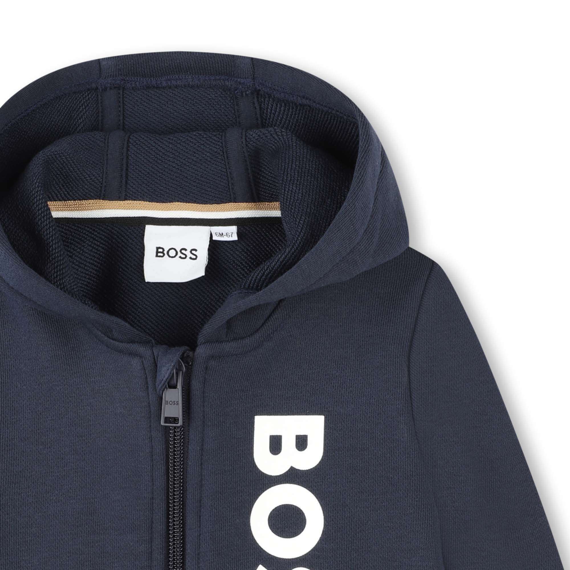 Zip-up sweatshirt with logo BOSS for BOY