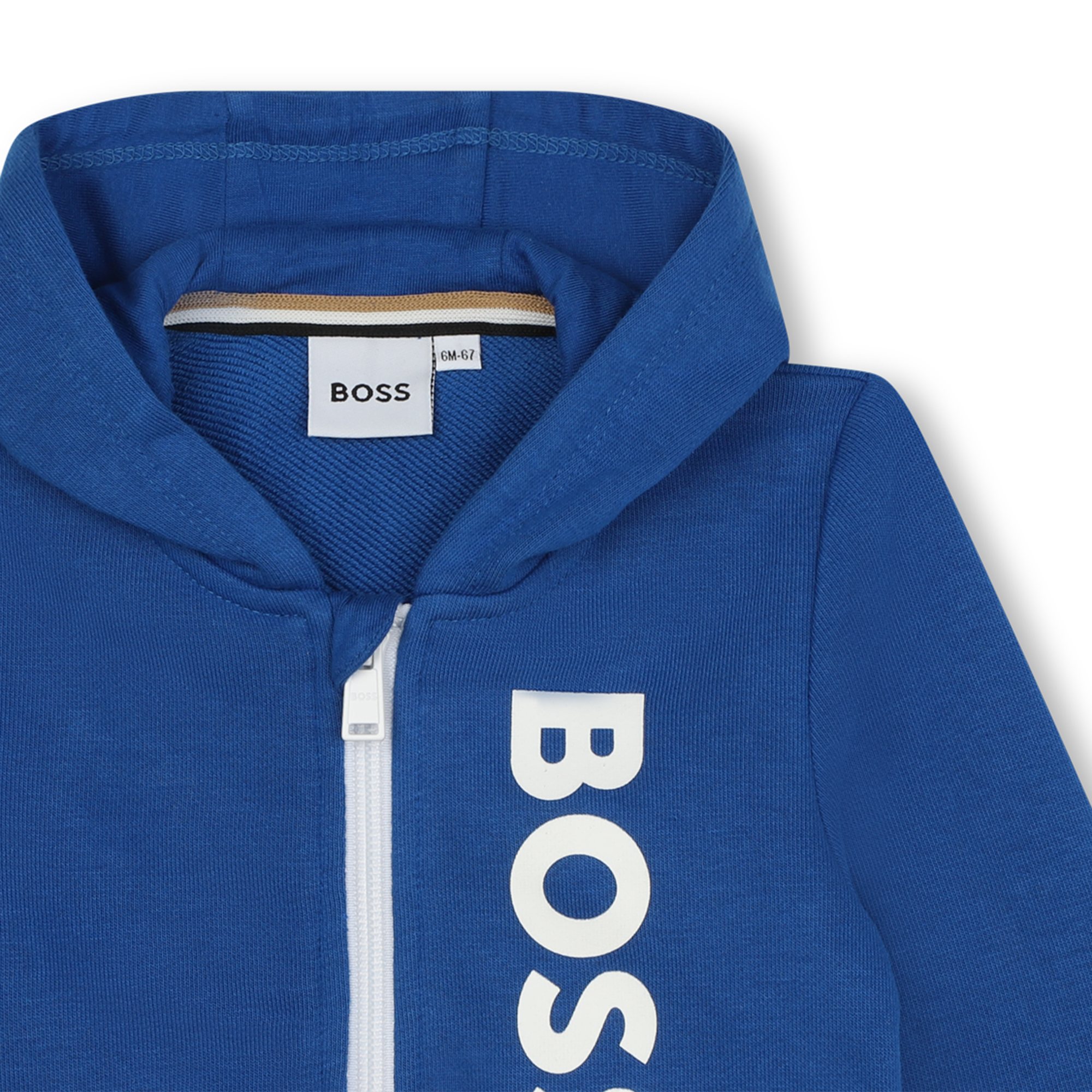 Sweater met rits en logo BOSS Voor