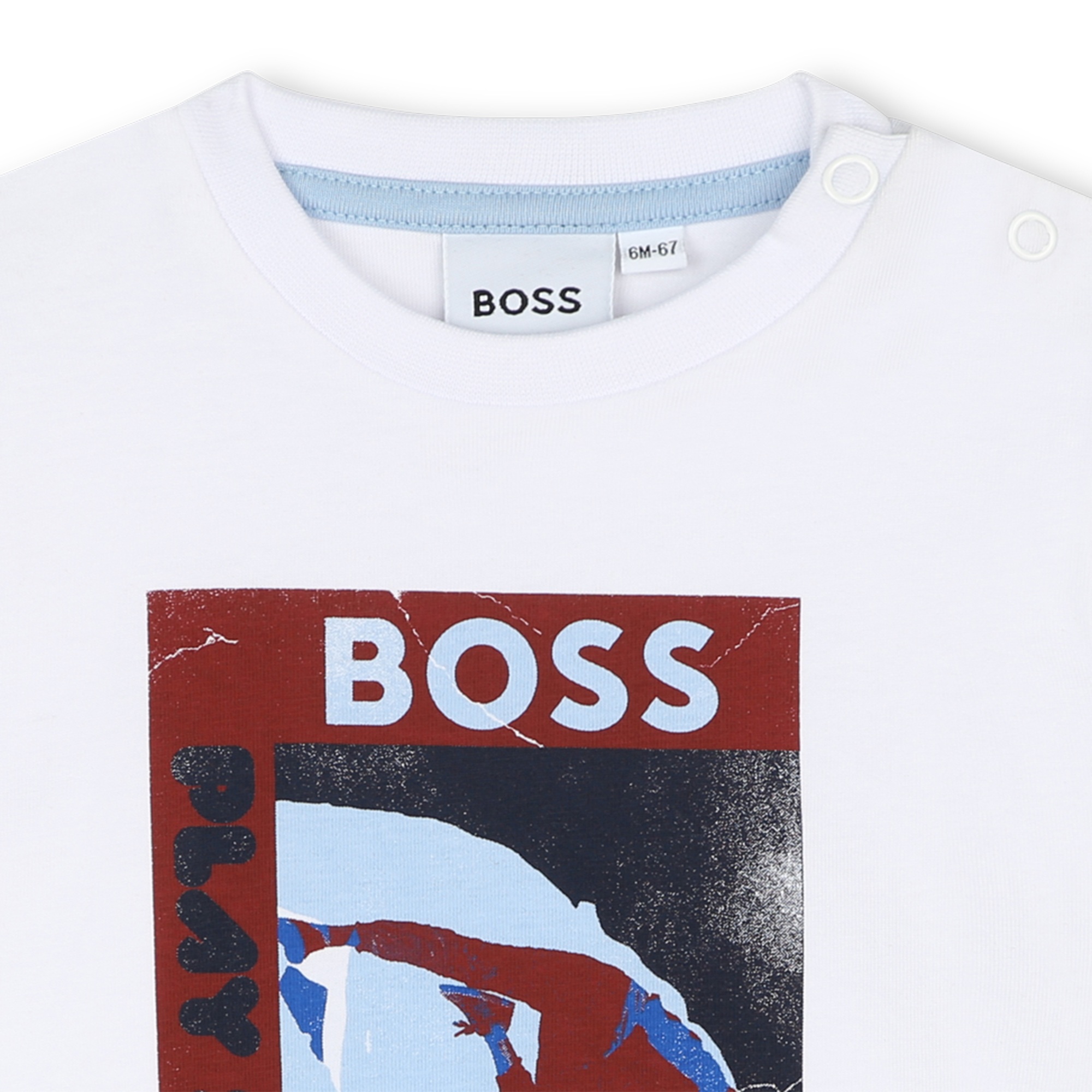 Katoenen T-shirt BOSS Voor