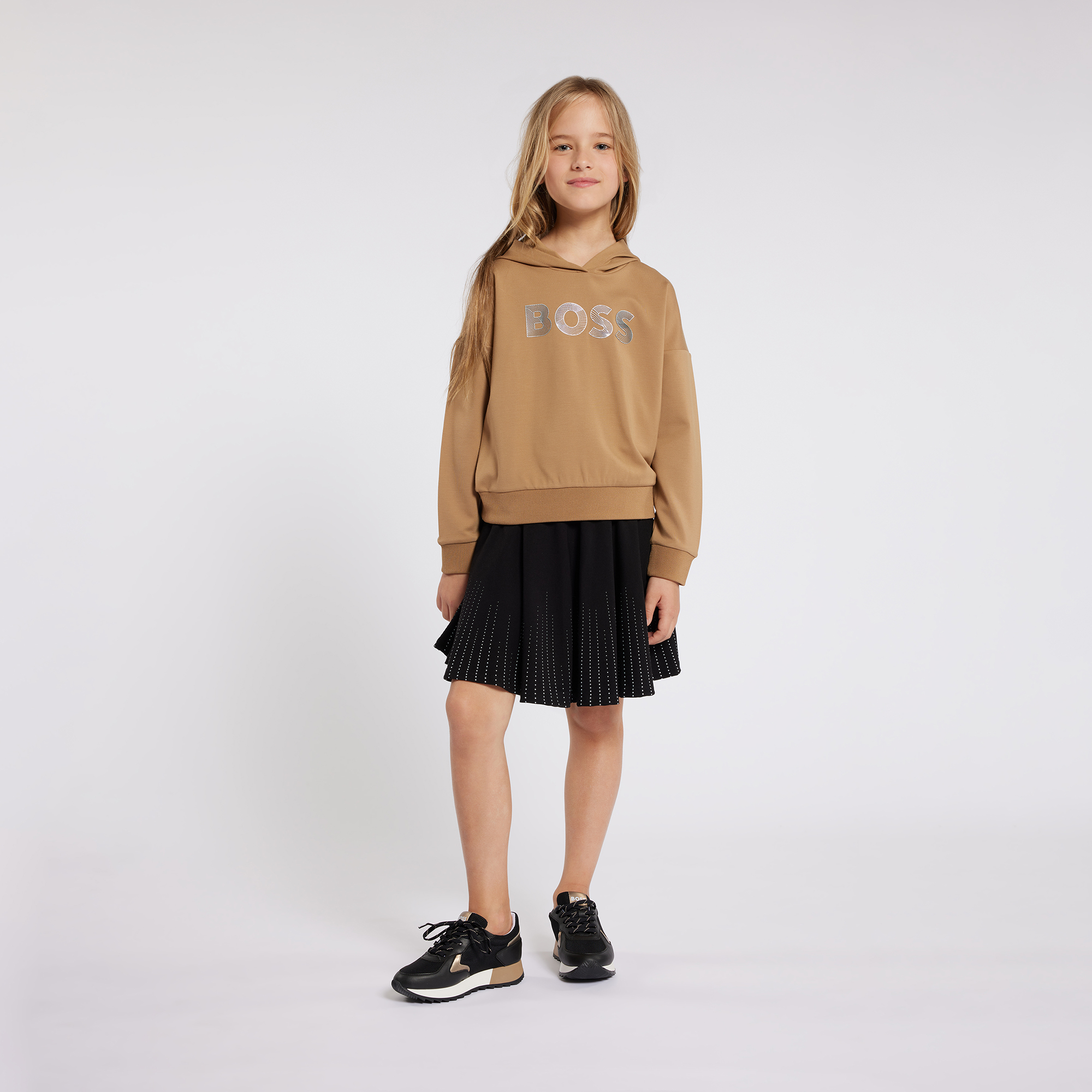 Shiny printed skater skirt BOSS for GIRL