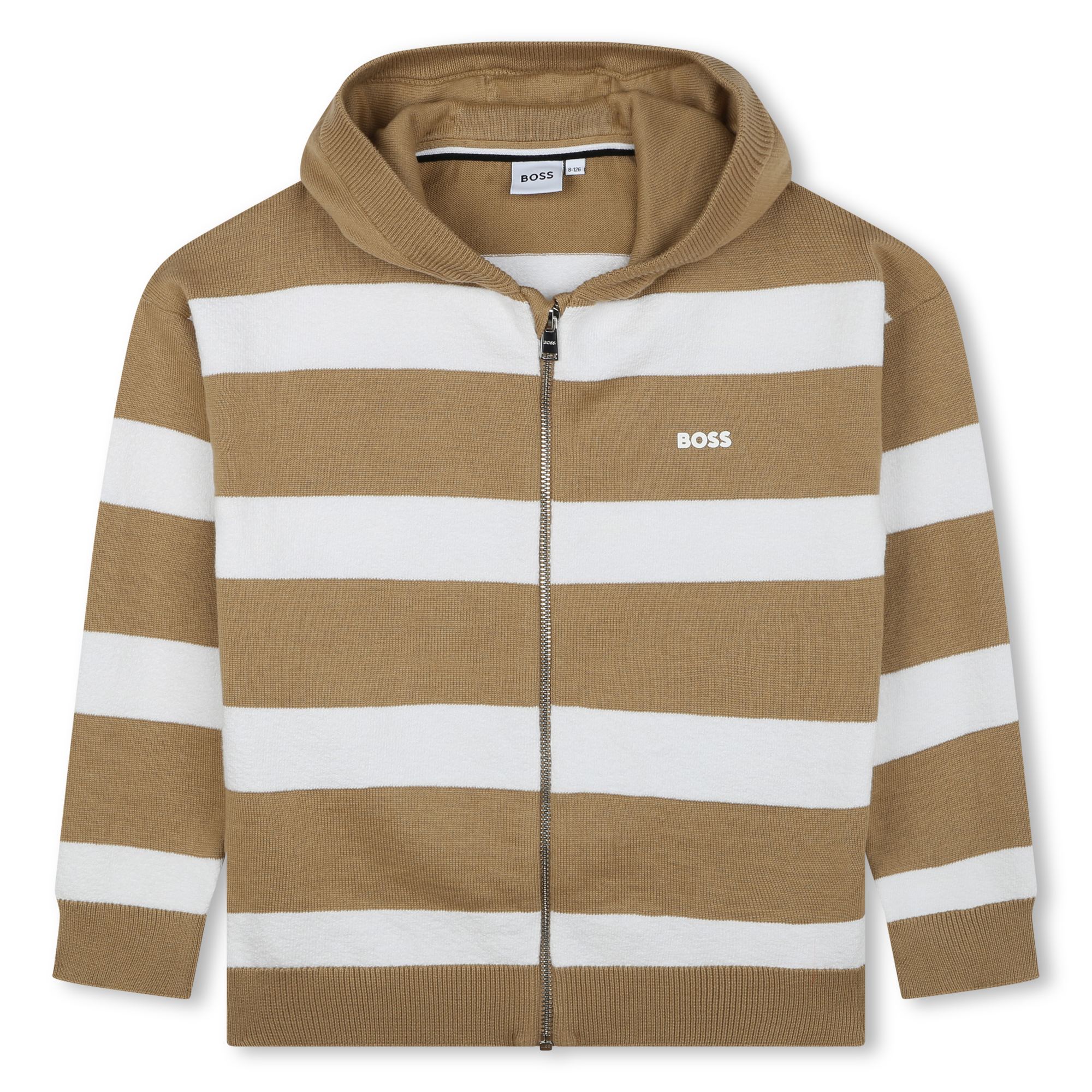 Tricot hooded zip sweatshirt BOSS for BOY