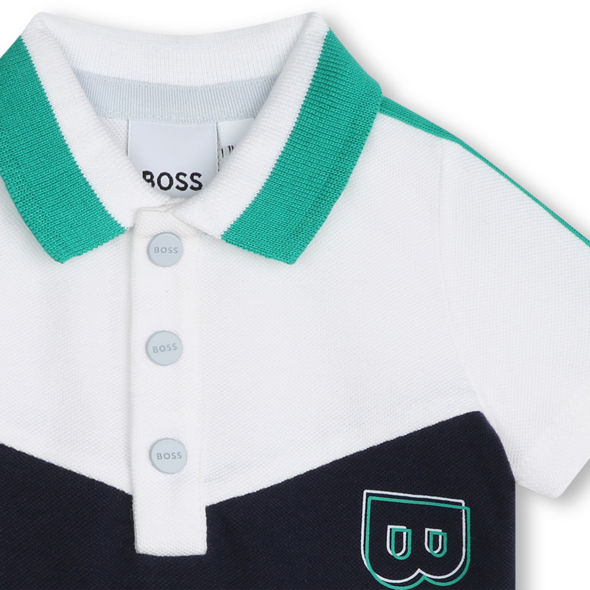 Polo with two-tone collar BOSS for BOY