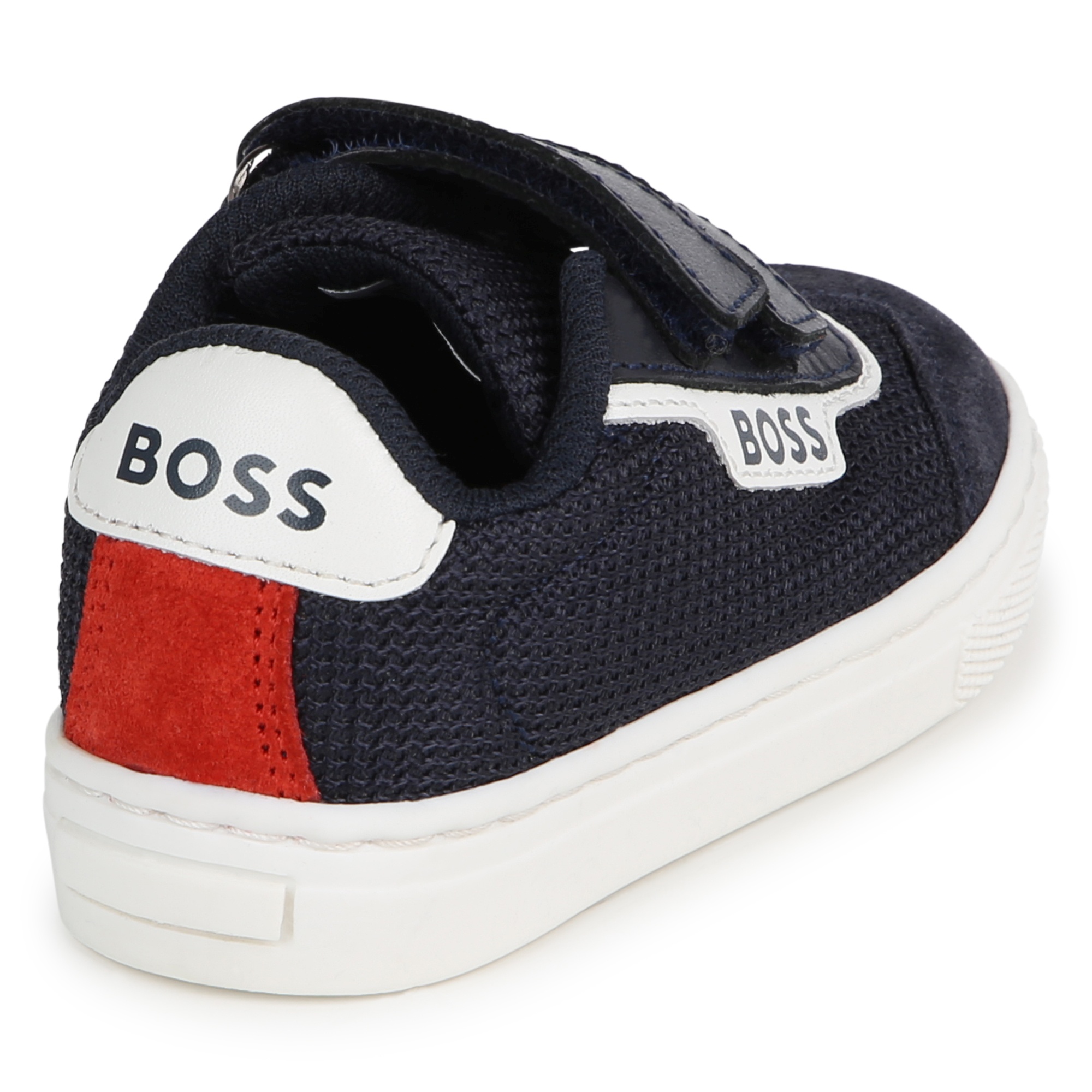Leather hook-and-loop trainers BOSS for BOY