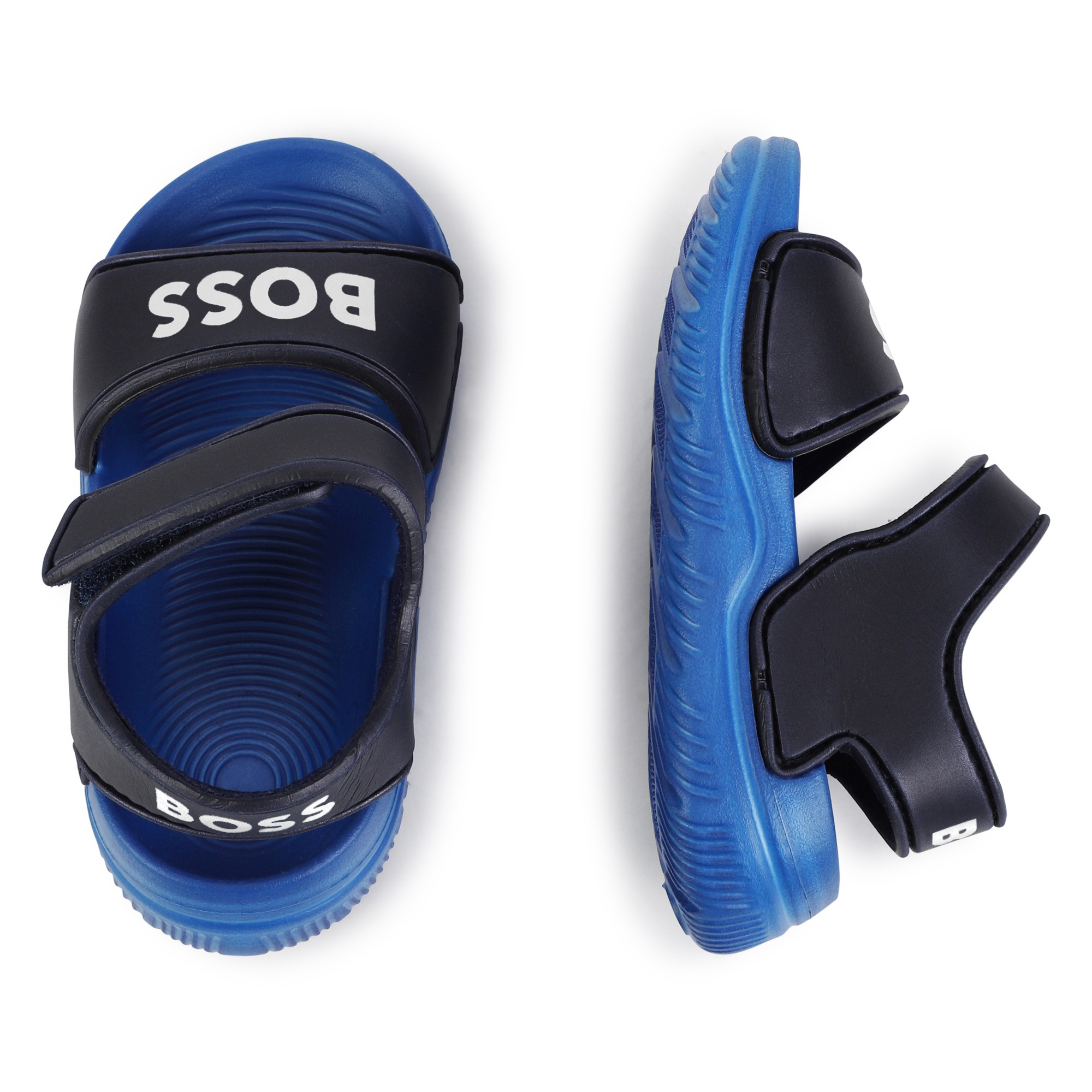 Two-tone hook-and-loop sandals BOSS for BOY
