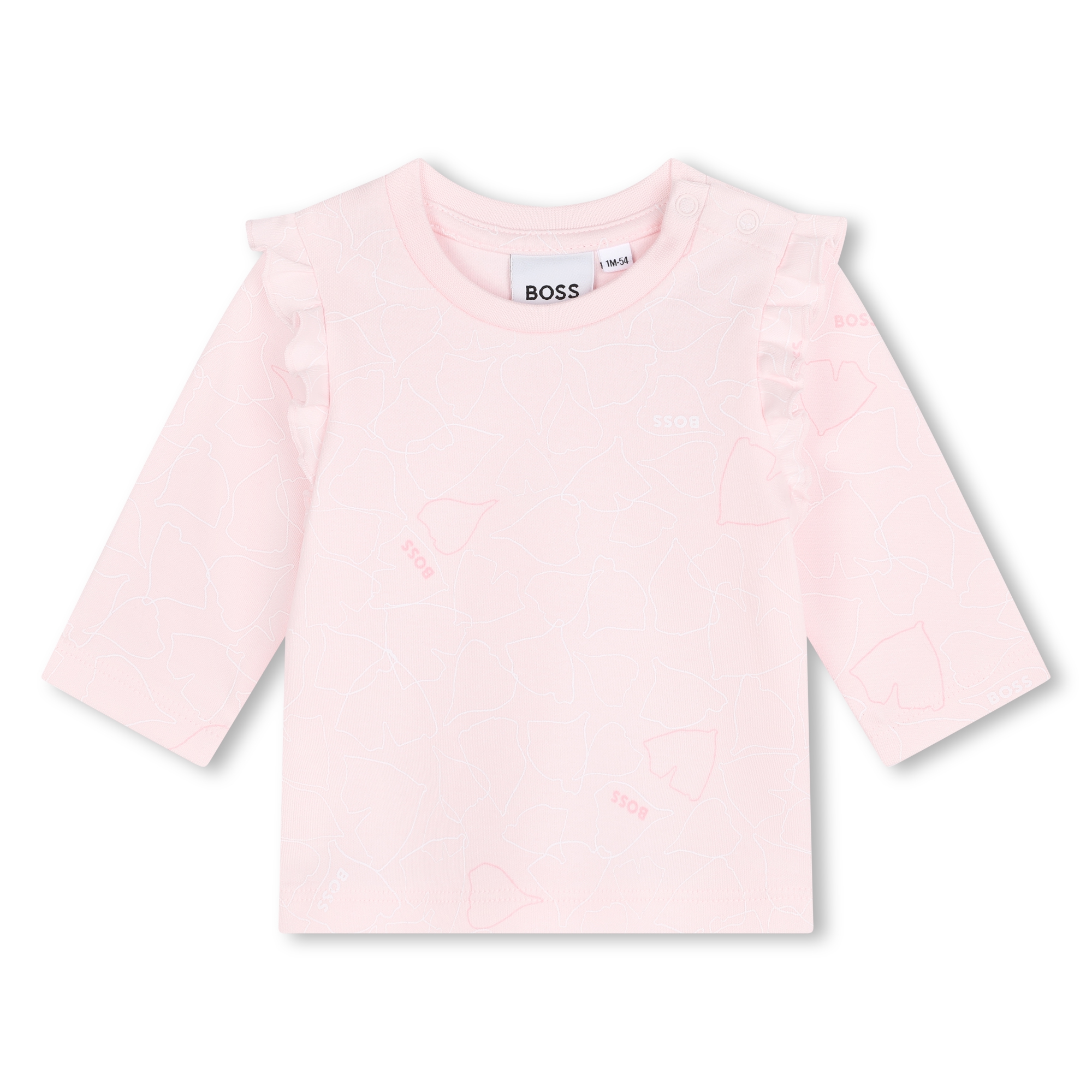 Salopette et T-shirt en coton BOSS pour FILLE