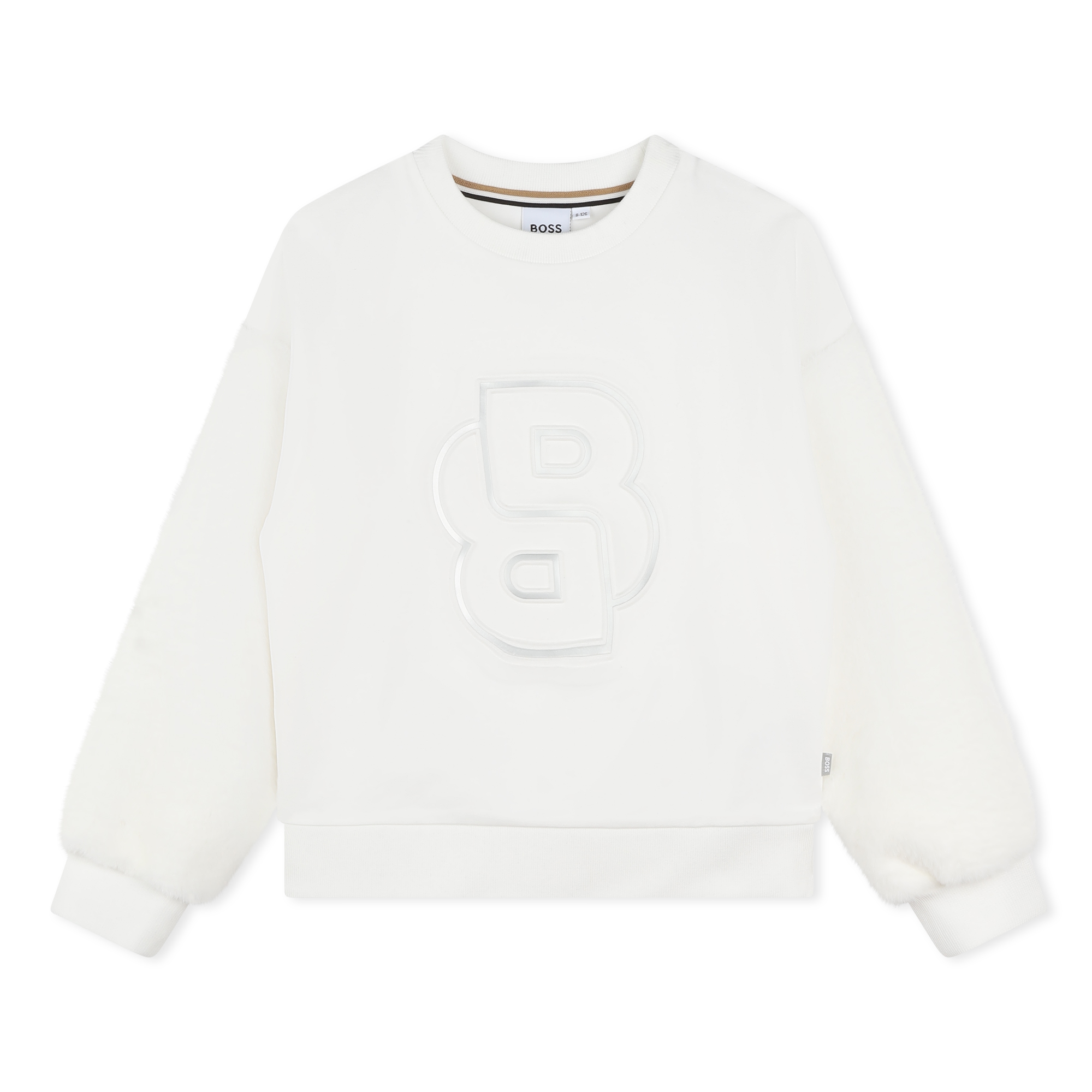 Sweat-shirt bimatière BOSS pour FILLE