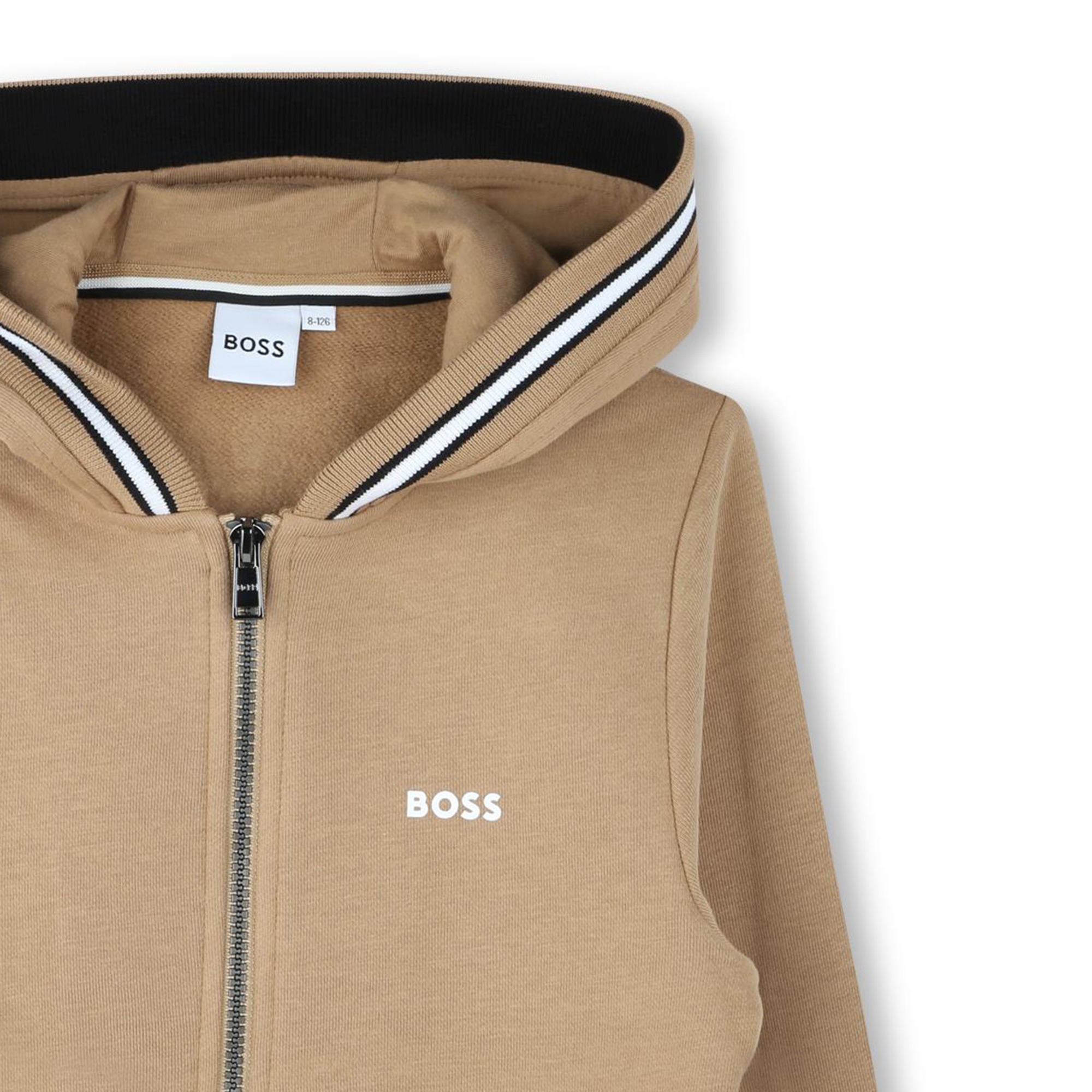 Cardigan zippé à capuche BOSS pour GARCON