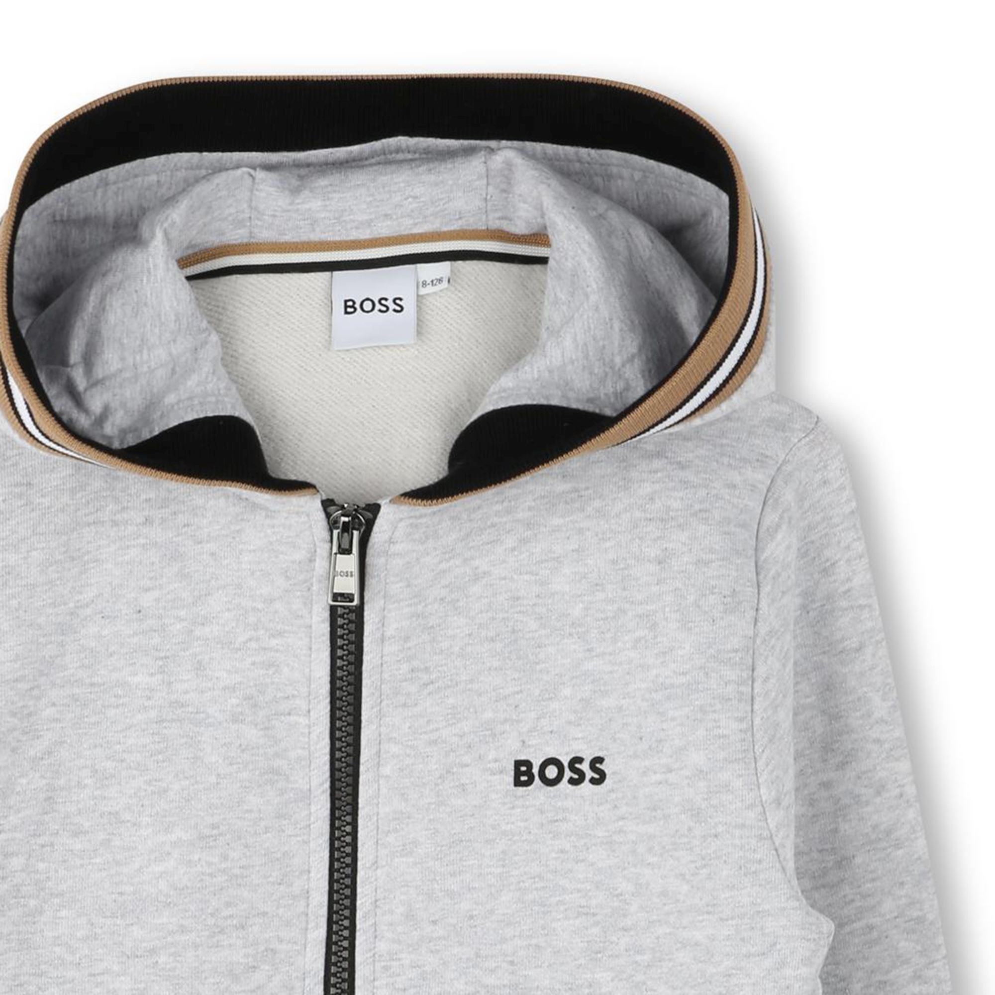 Cardigan zippé à capuche BOSS pour GARCON